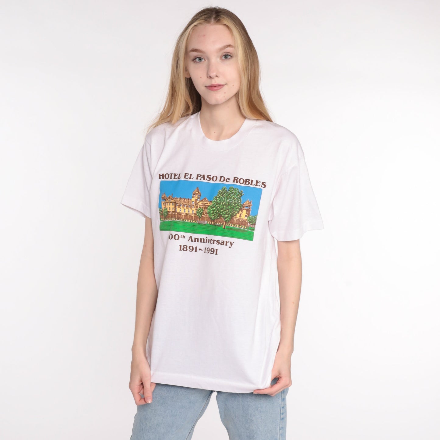 90s Hotel El Paso De Robles California Graphic T-Shirt Single Stitch Medium