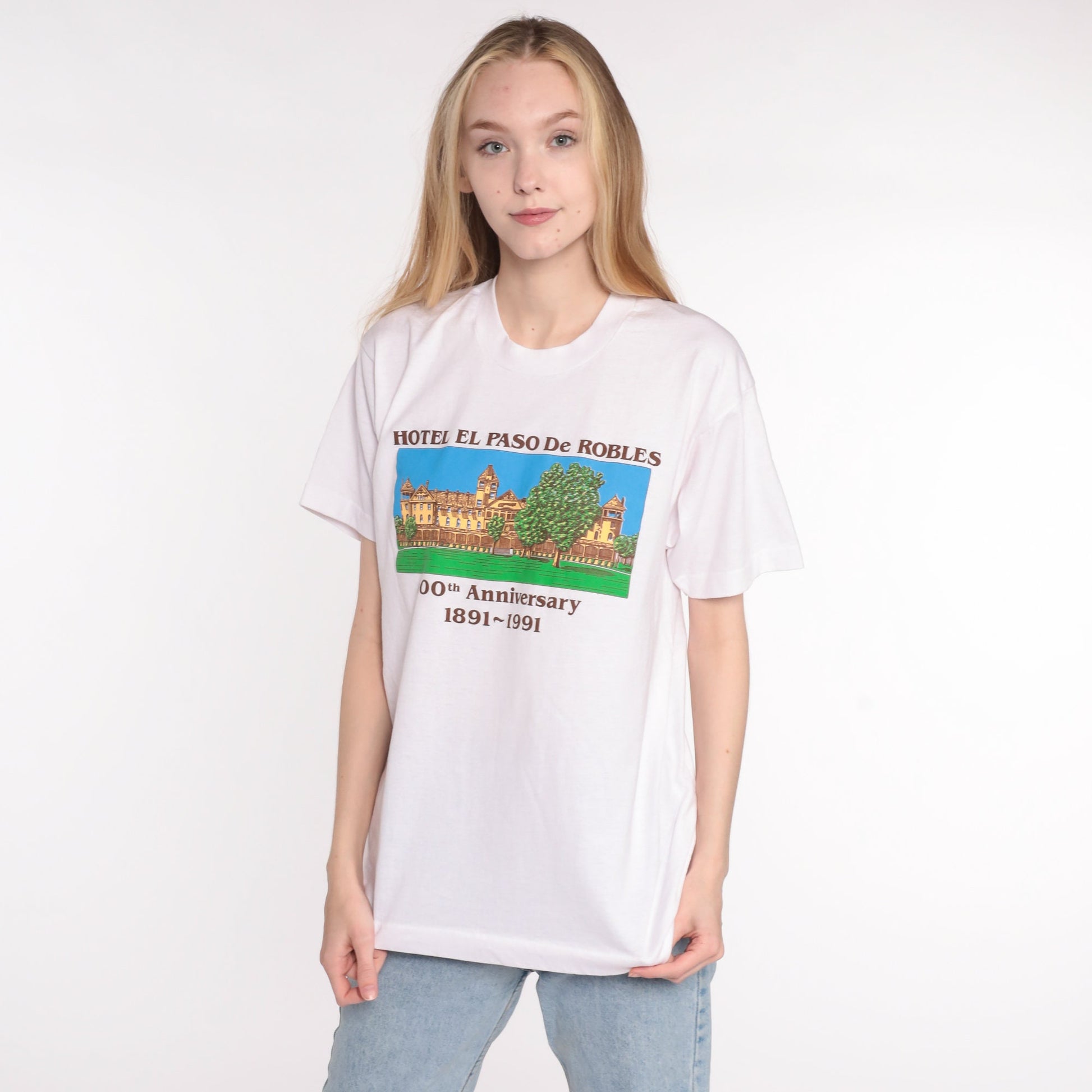 90s Hotel El Paso De Robles California Graphic T-Shirt Single Stitch Medium