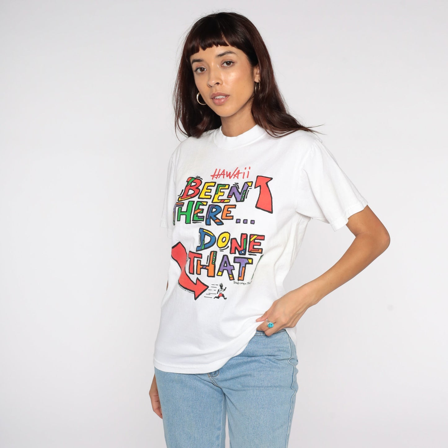 90s Hawaii Graphic T-Shirt Been There Done That Beach Tee Cotton Medium