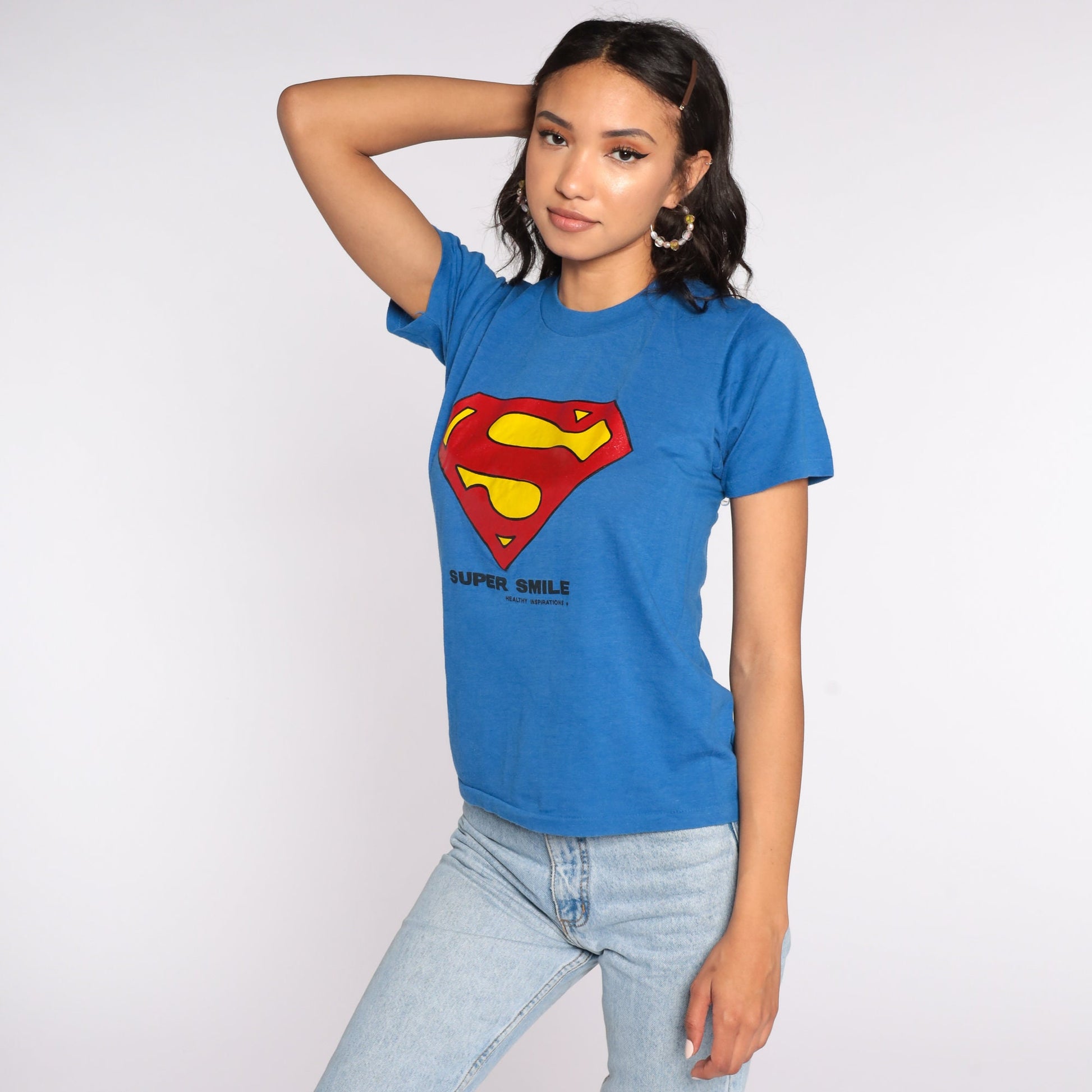 80s Superman Screen Stars DC Comics Graphic T-Shirt Extra Small