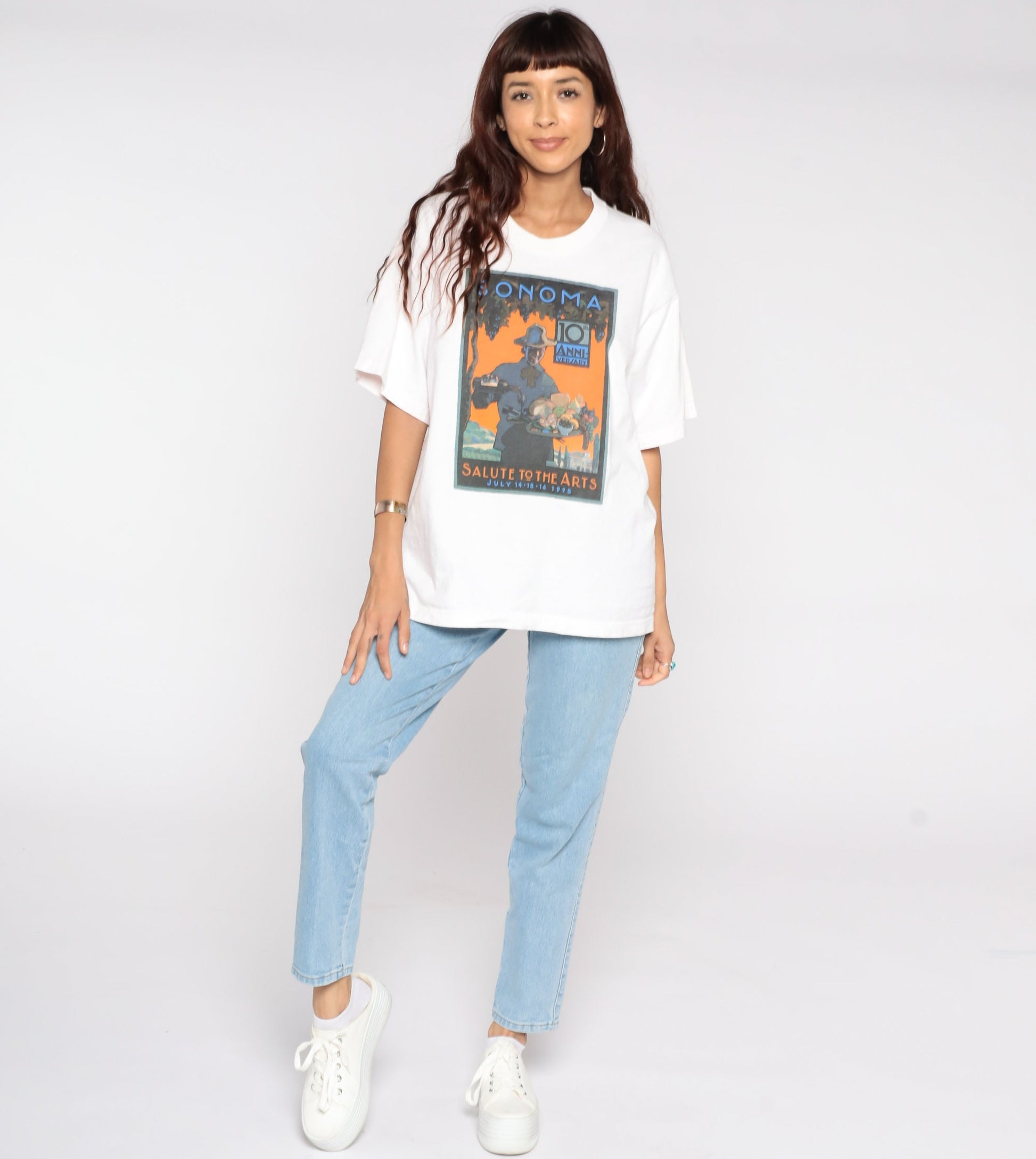 90s Sonoma Salute to the Arts Dennis Ziemienski Graphic Tee Cotton Large