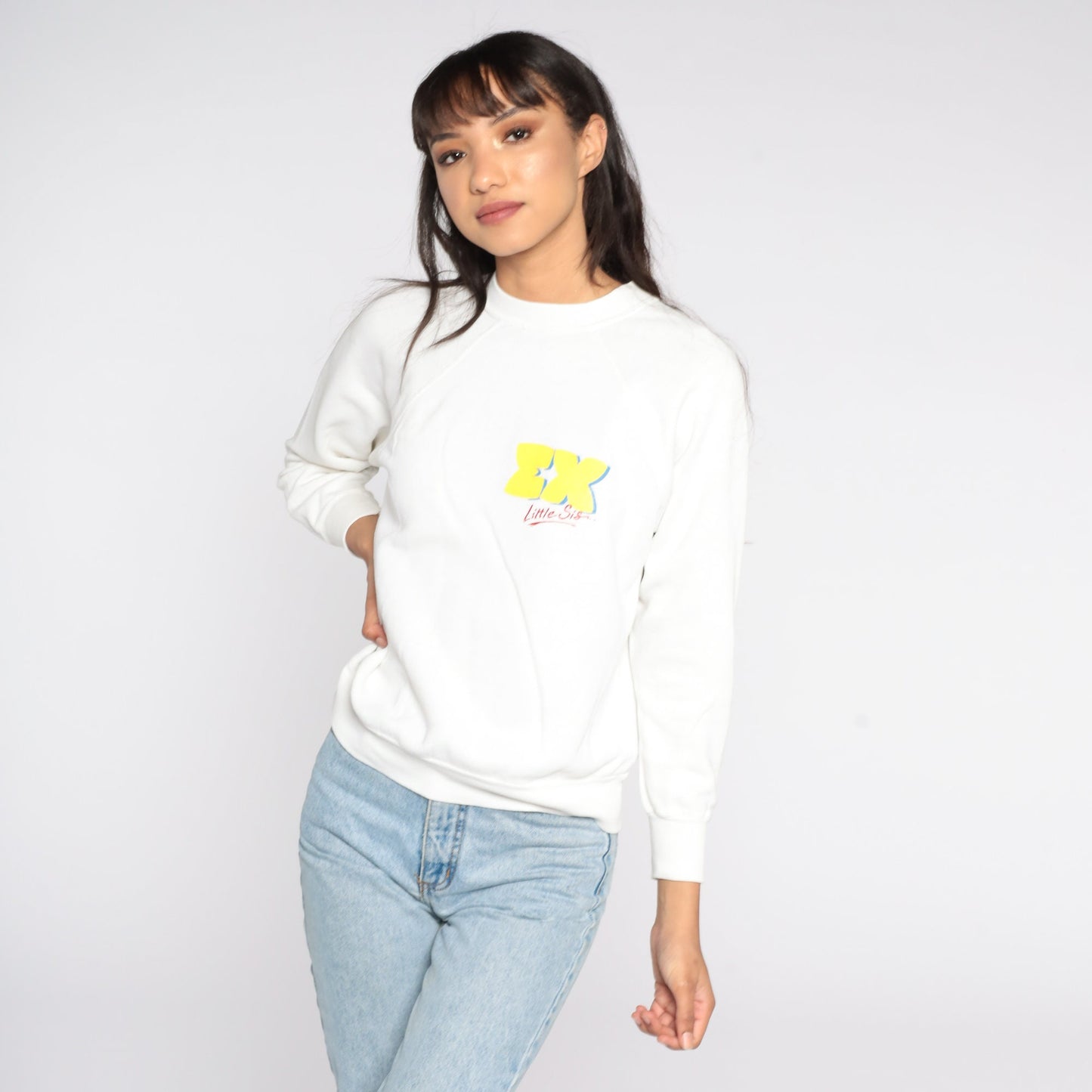 80s UCLA Sigma Chi Sweatshirt Distressed Graphic Crewneck Small