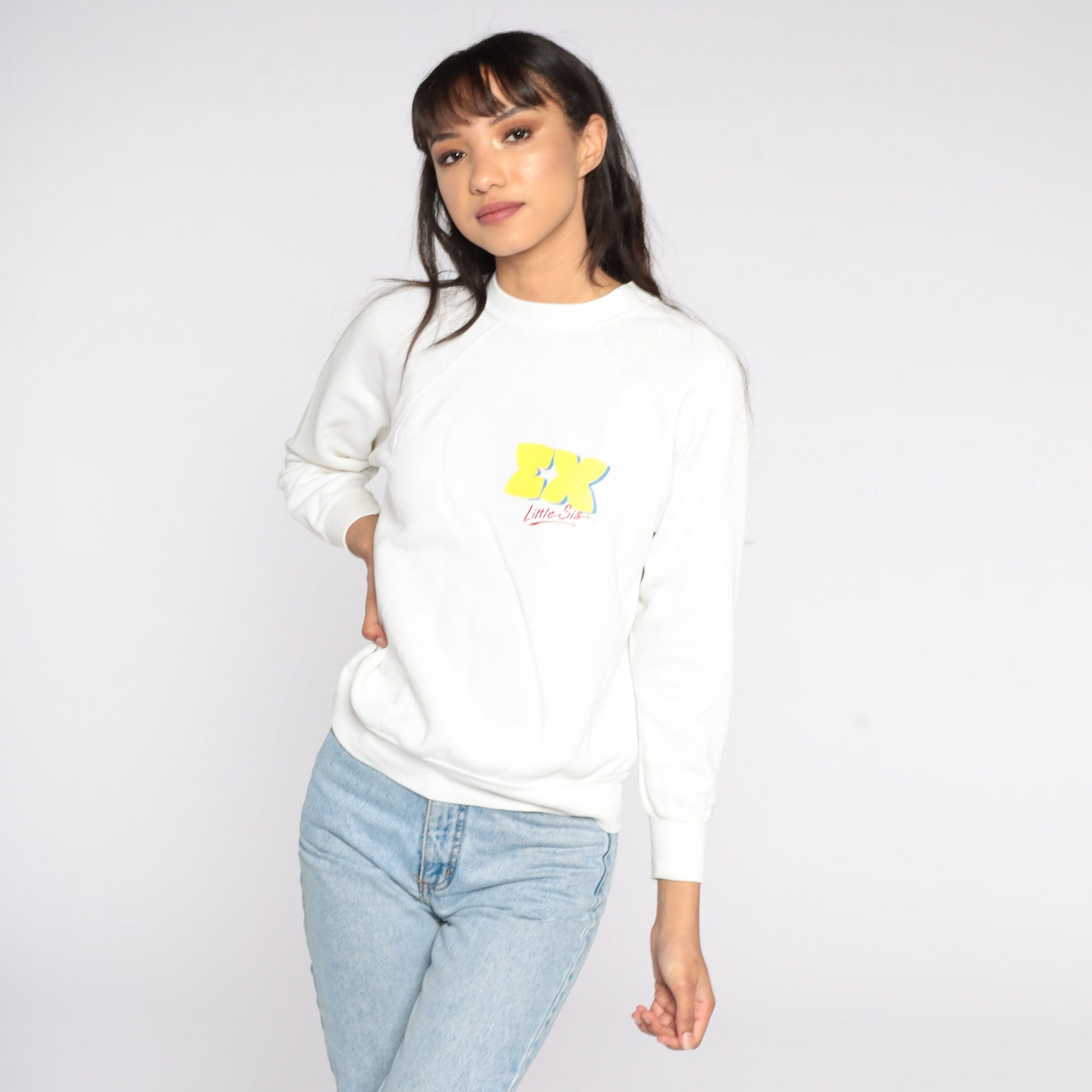 80s UCLA Sigma Chi Sweatshirt Distressed Graphic Crewneck Small