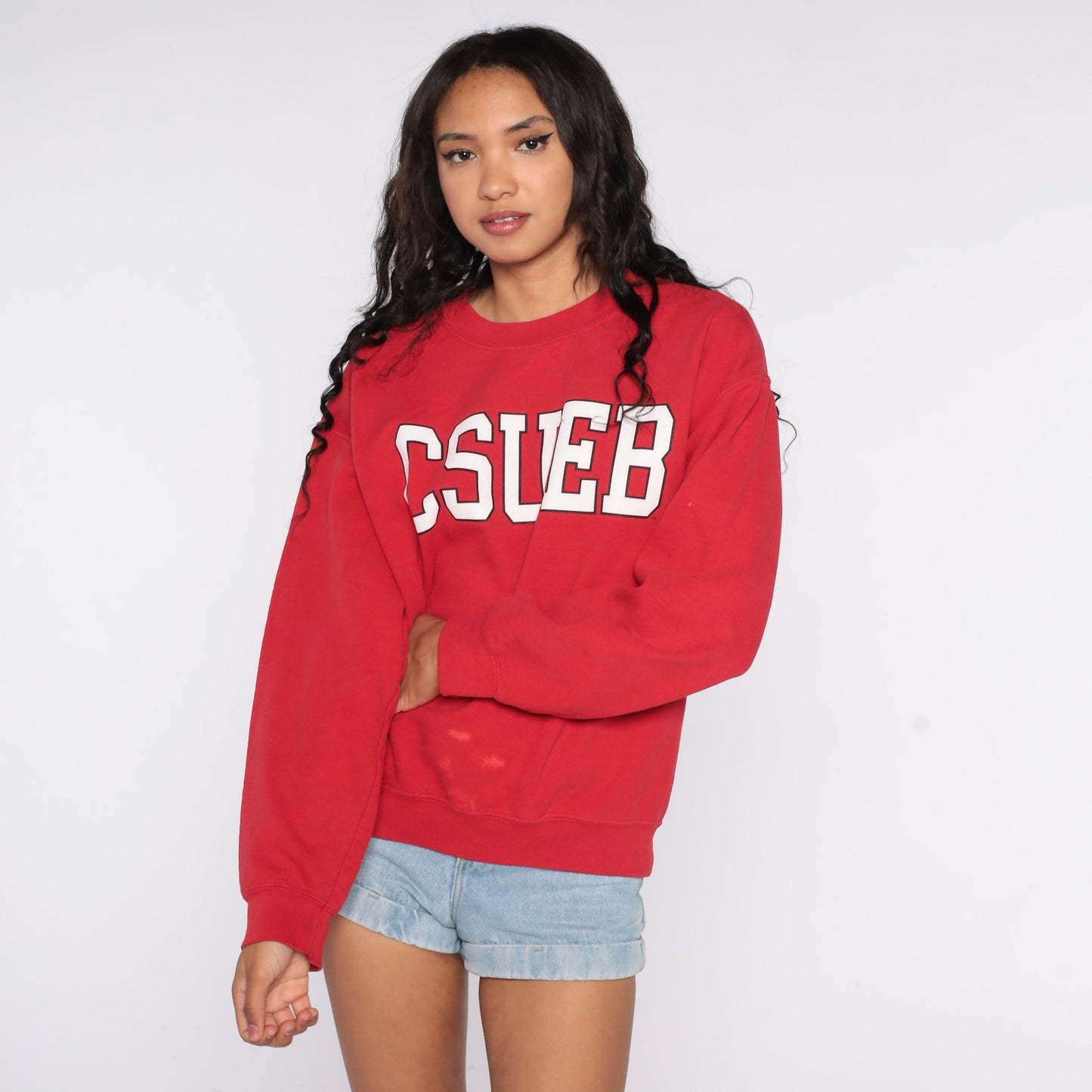 00s CSUEB California State University East Bay Red Sweatshirt Medium