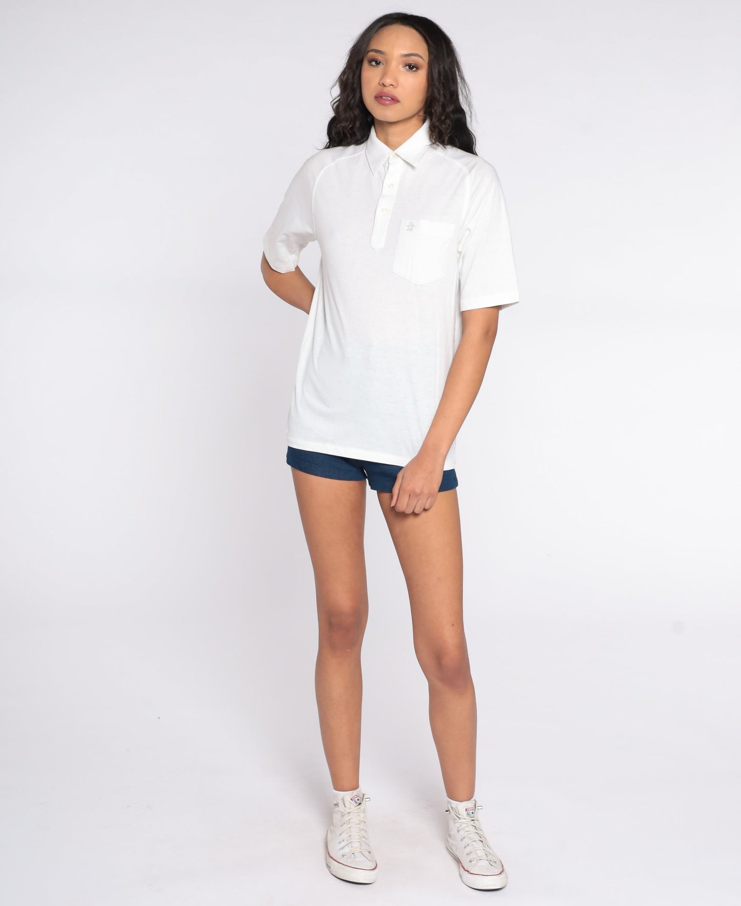 Munsingwear Penguin Polo Shirt White Grand Slam 80s Men's Medium