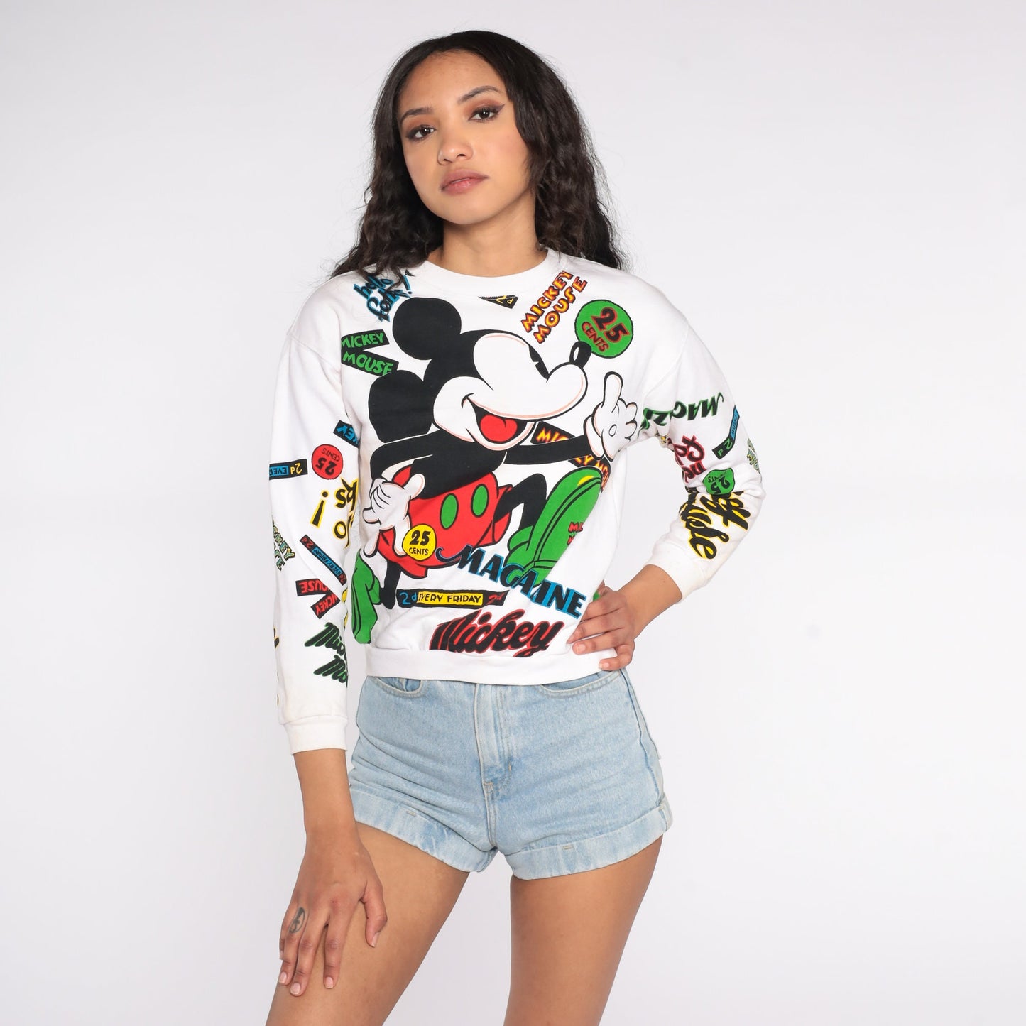 90s Mickey & Co Disney Sweatshirt Mickey Mouse Cartoon Graphic Small