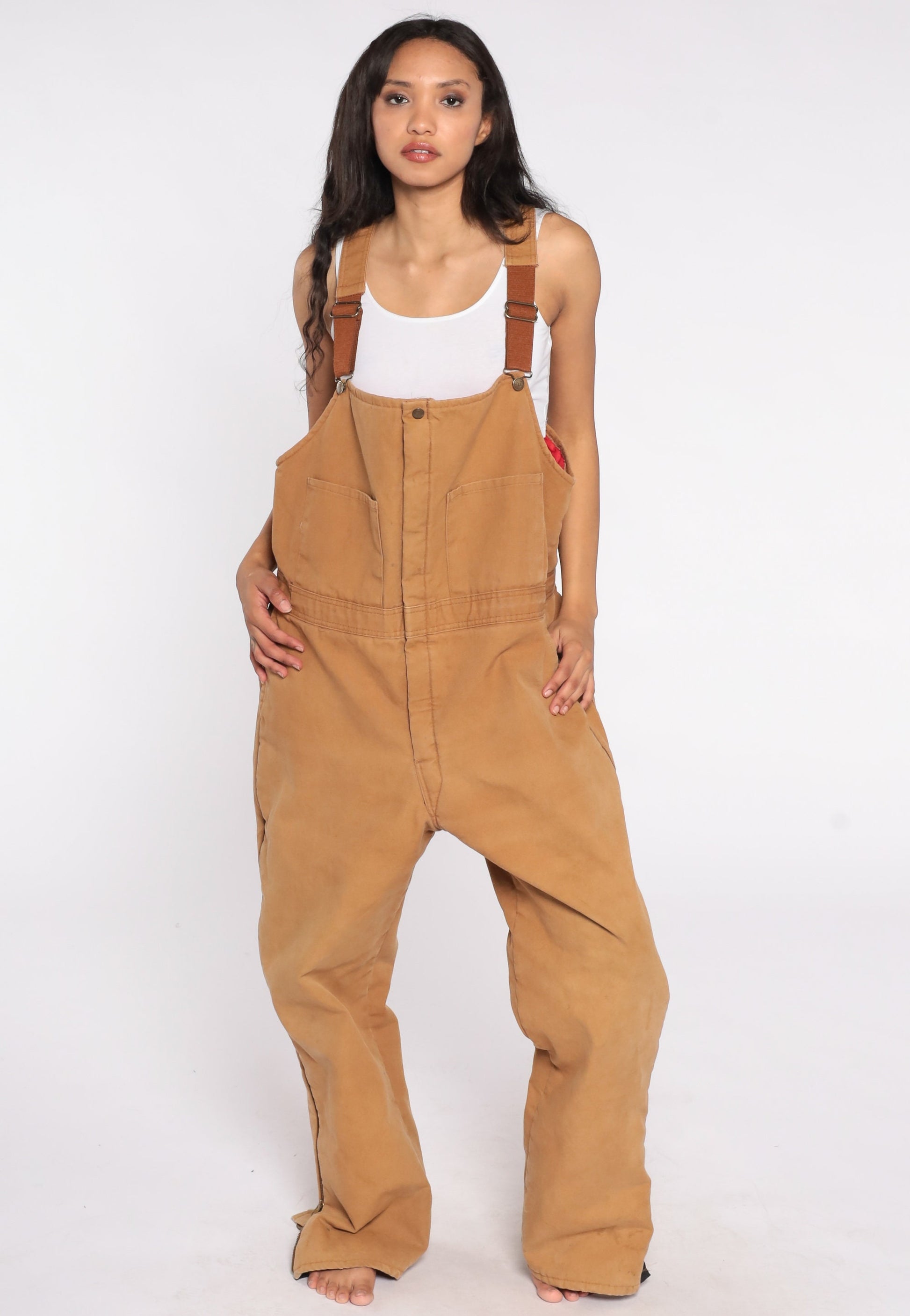 90s Walls Blizzard Pruf Insulated Workwear Overalls Brown Tall Extra Large