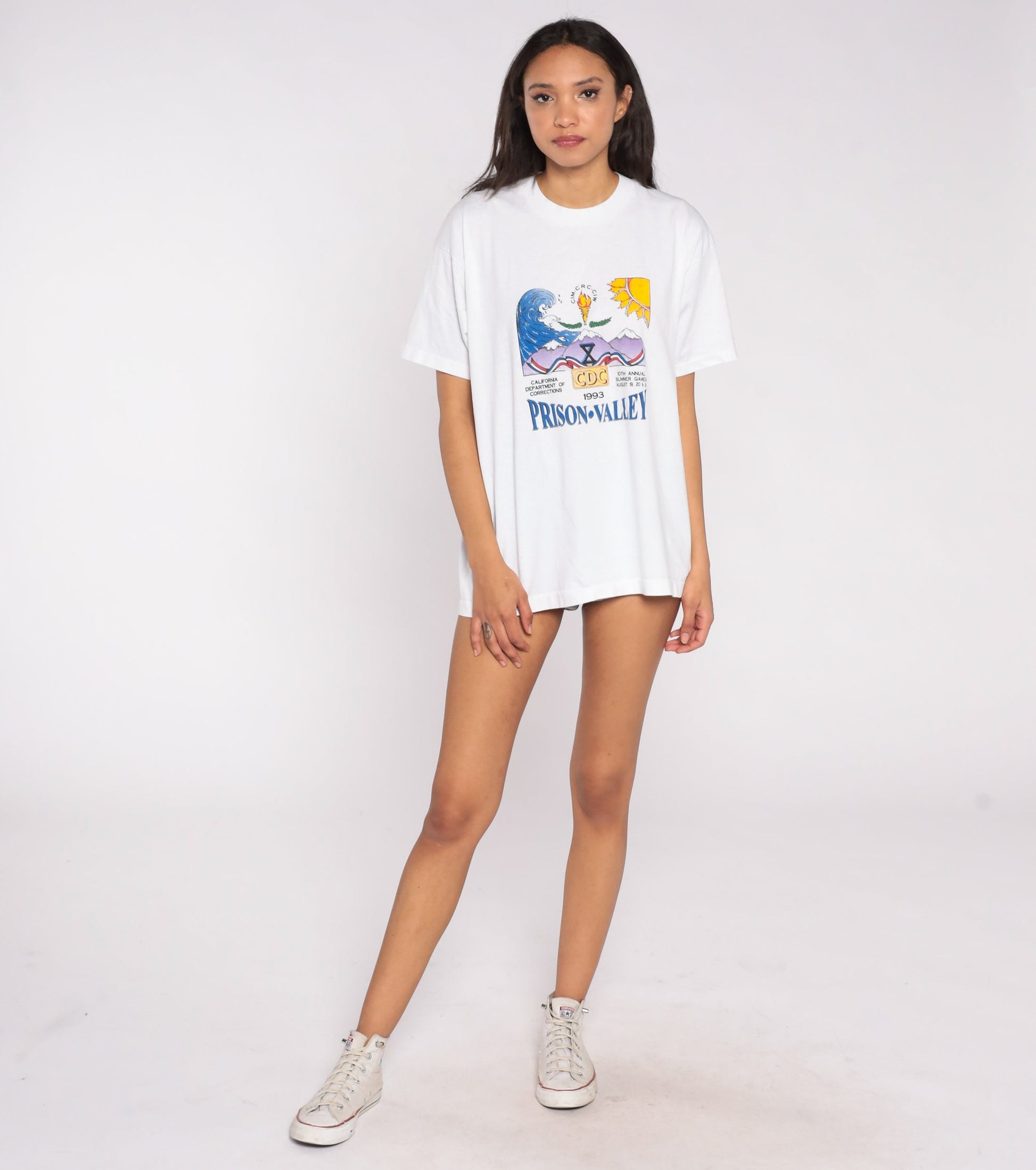 1993 CDC Summer Games Prison Valley T-Shirt 90s Graphic Tee Extra Large XL