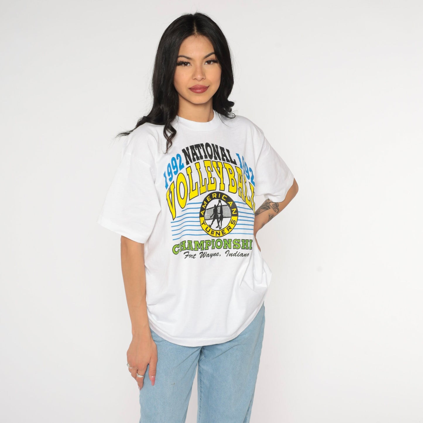 1992 National Volleyball Championships Ft Wayne Graphic Tee Large