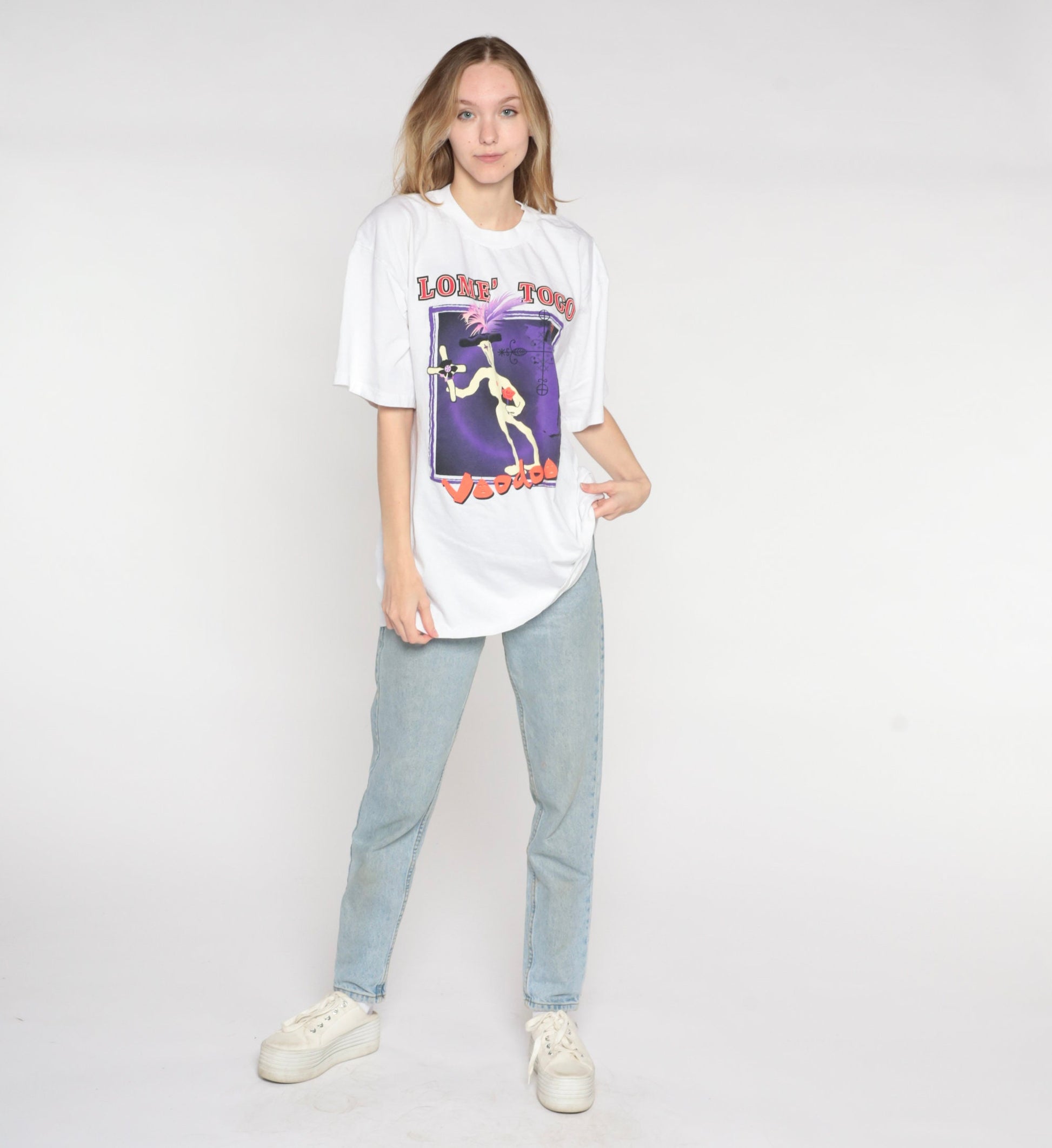 90s Lome Togo Voodoo Market Graphic T-Shirt Princess Cruises Cotton Extra Large XL