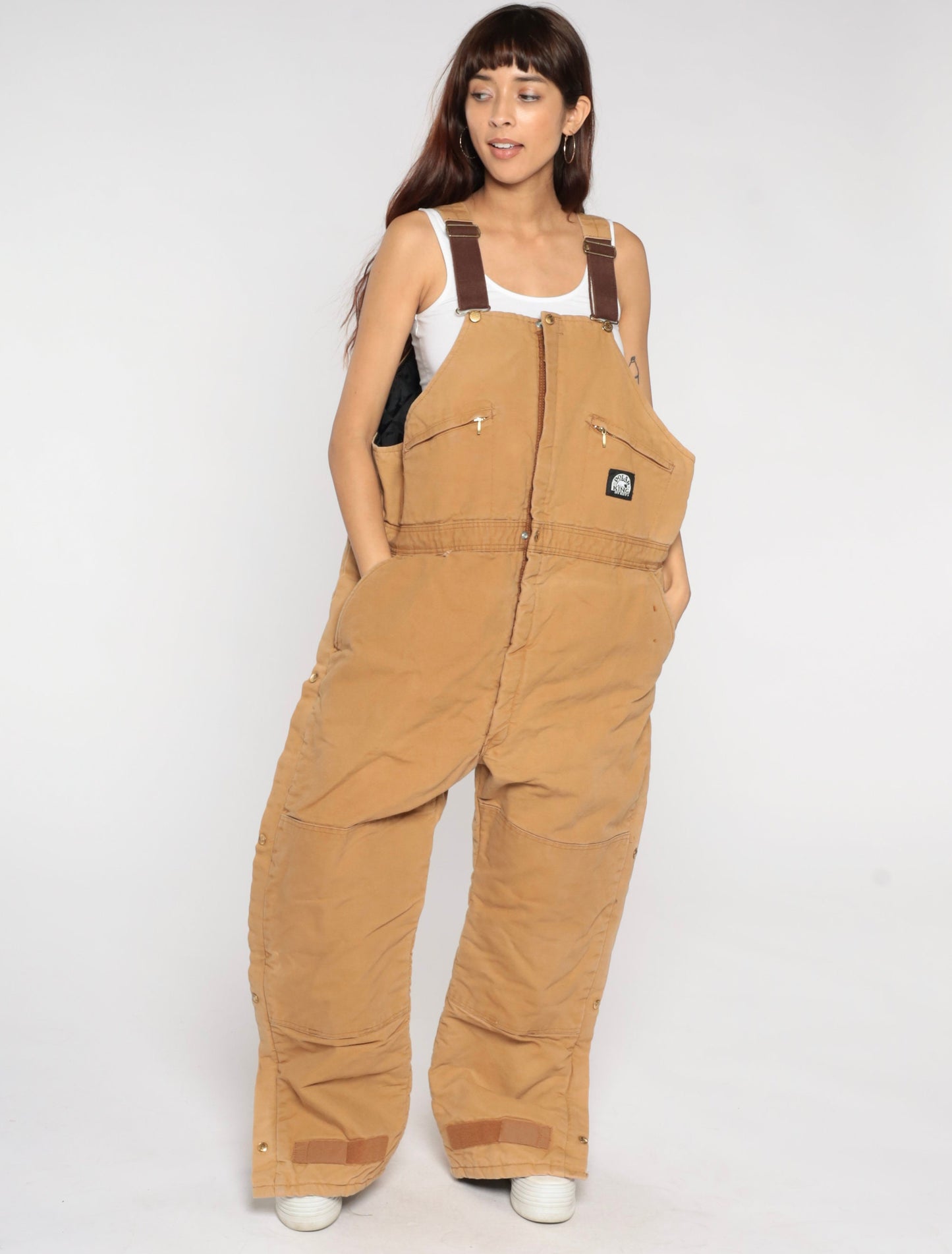 90s Polar King Tan Insulated Coveralls Workwear Jumpsuit Men's Large 44