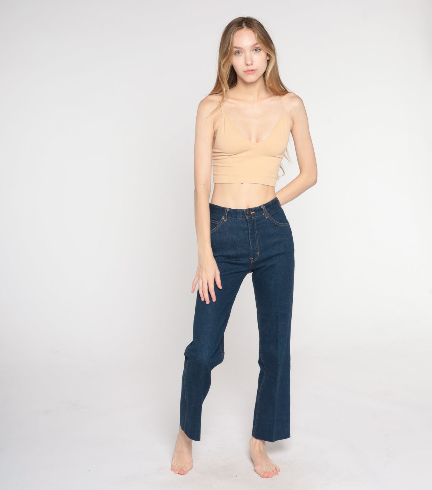 80s Charlotte Ford High Waist Straight Leg Jeans Dark Wash Denim Small 4