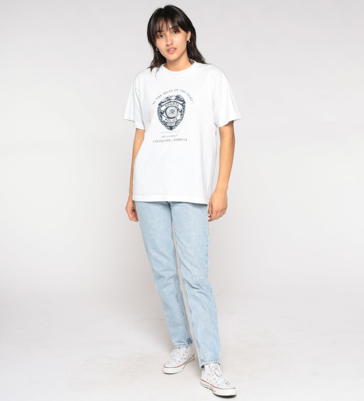 90s Sparta Police Department Covington Georgia Graphic Tee White Medium