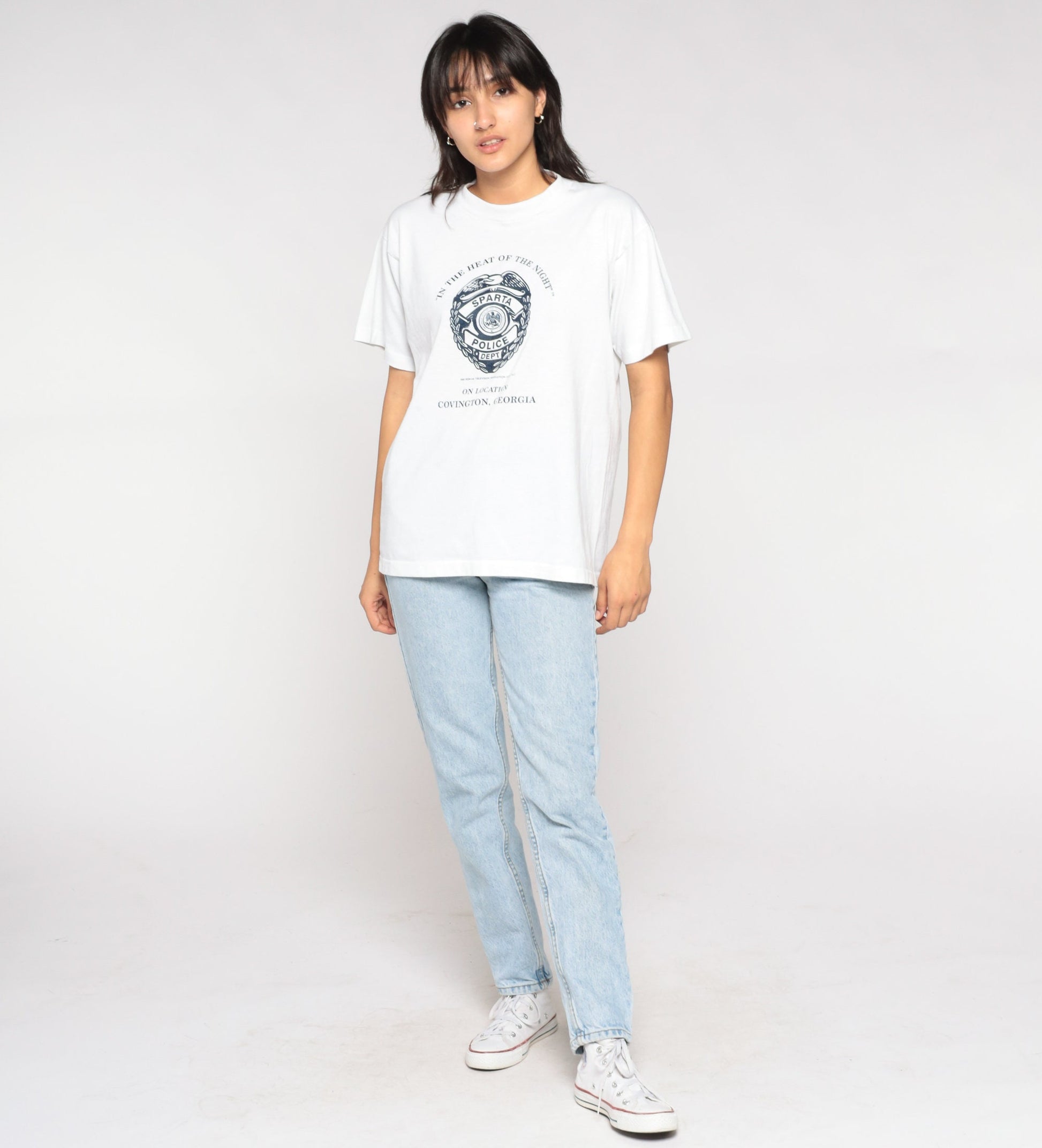 90s Sparta Police Department Covington Georgia Graphic Tee White Medium