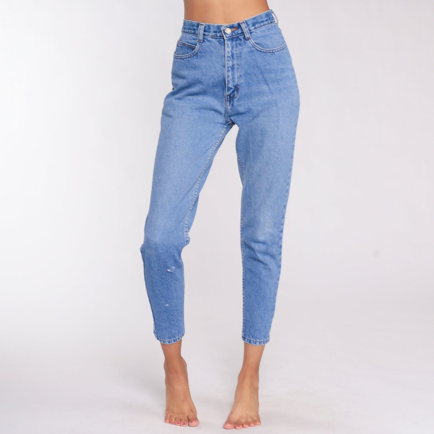90s Jordache High-Waist Skinny Jeans Blue Denim Ankle Zipper Extra Small