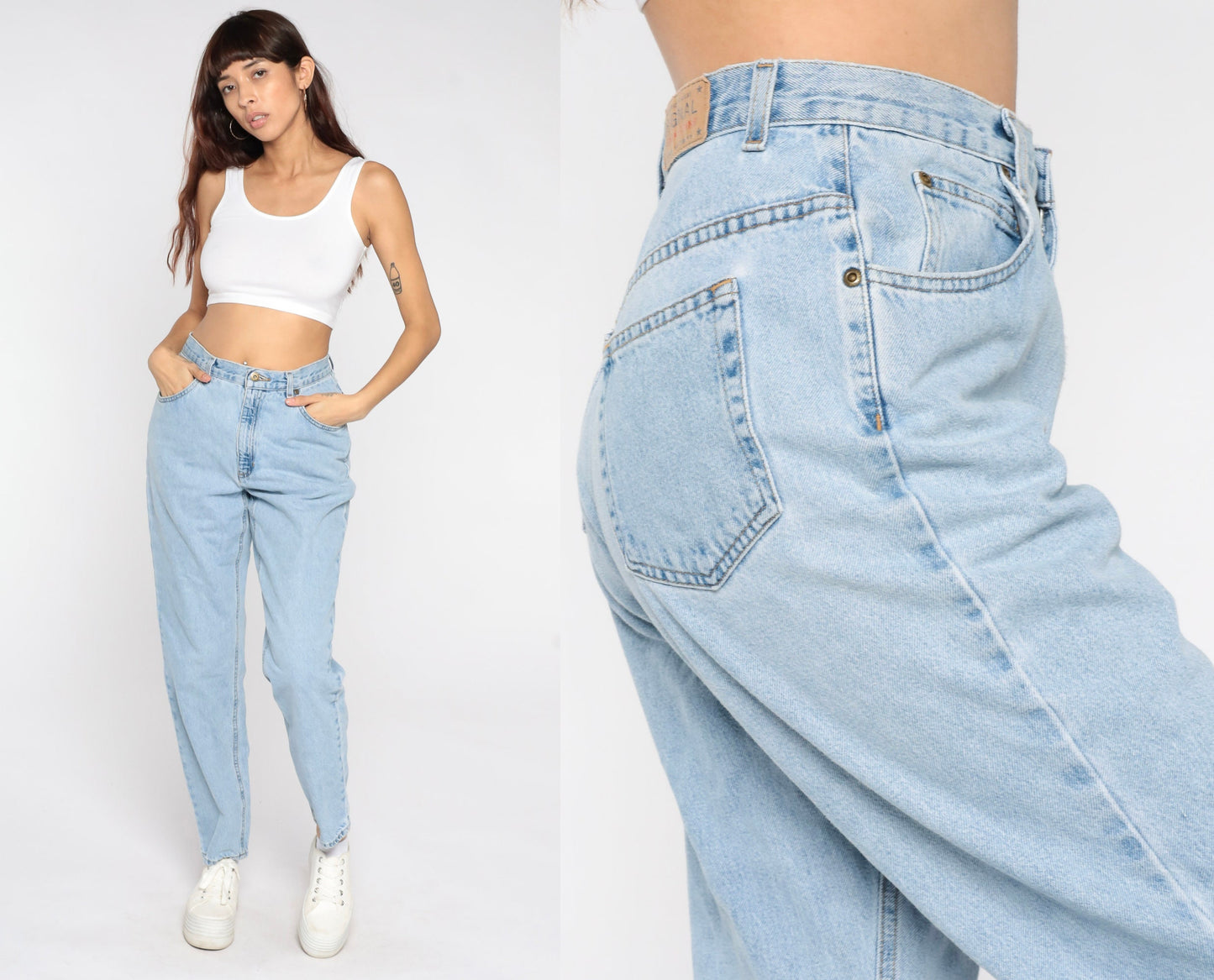 00s Liz Claiborne Mom Jeans Blue Denim Tapered High-Rise Medium