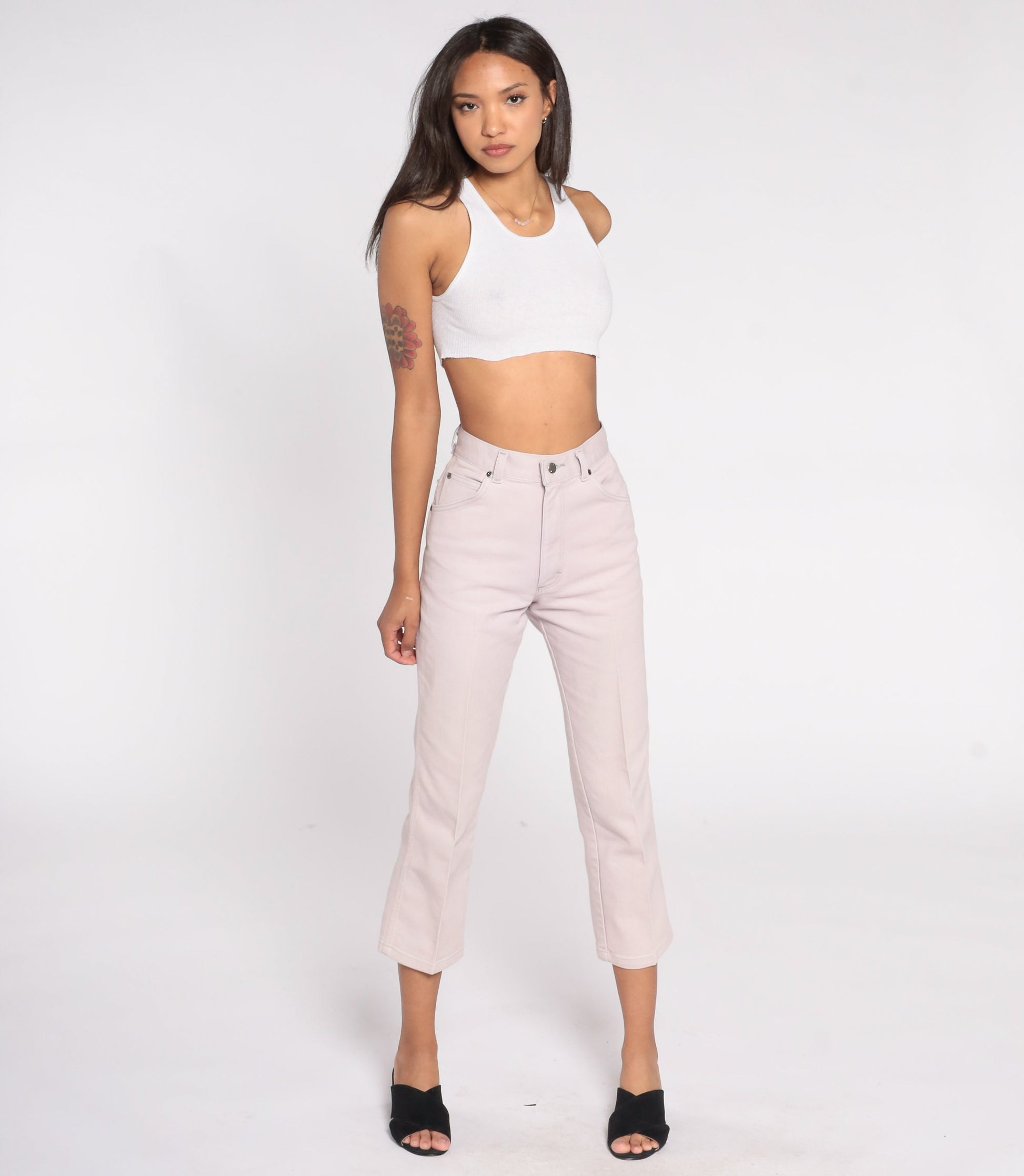 90s Cascade Blues Light Pink High Waist Straight Leg Jeans Small 26