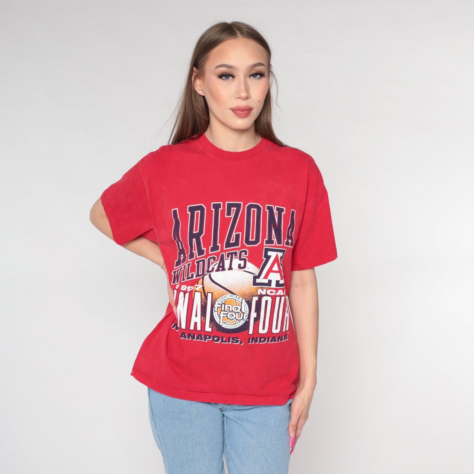 1997 Arizona Wildcats Final Four Championship T-Shirt Vintage 90s NCAA Basketball Medium