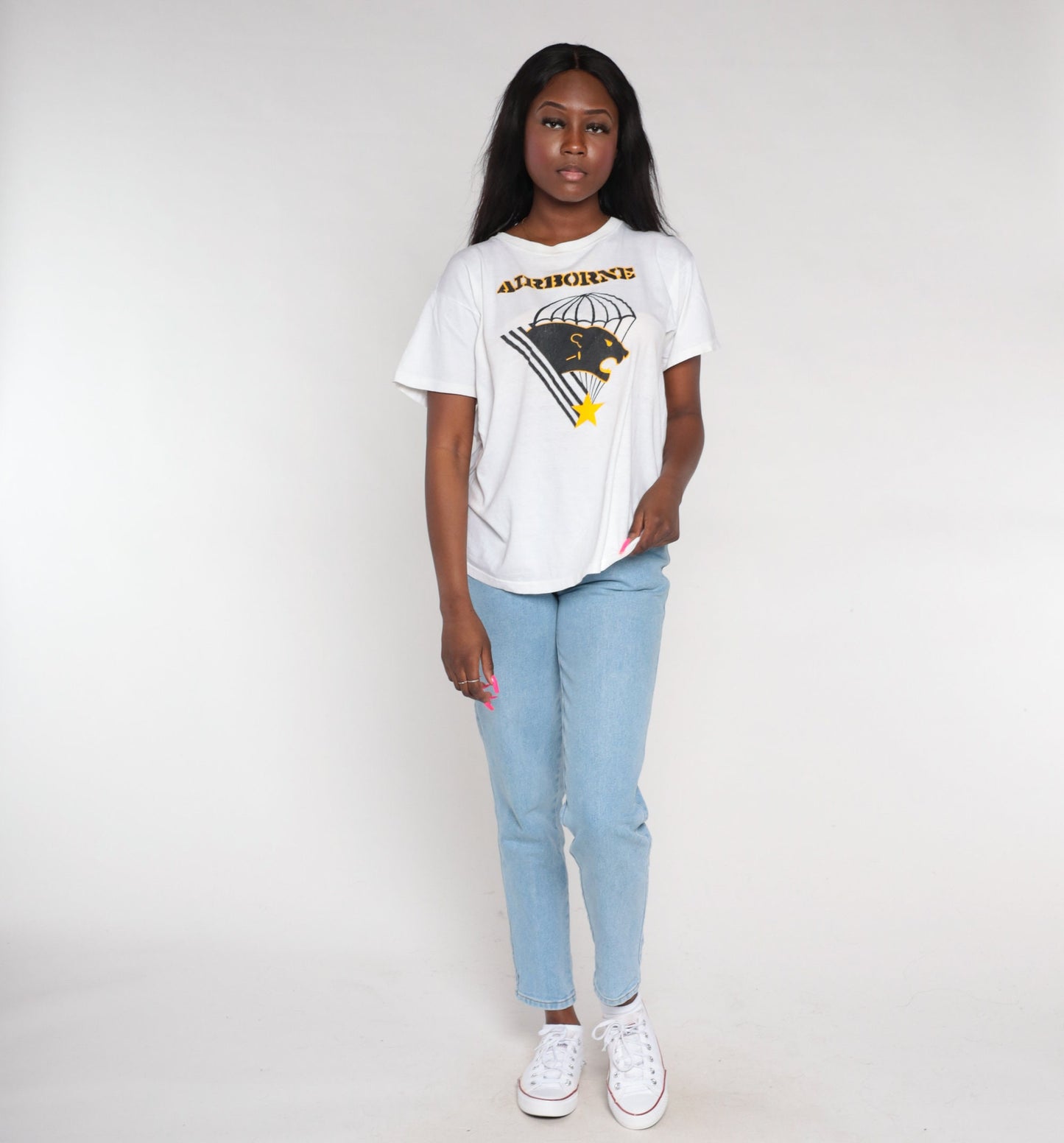 90s Panther Brigade Airborne Graphic T-Shirt Fort Bragg Large L