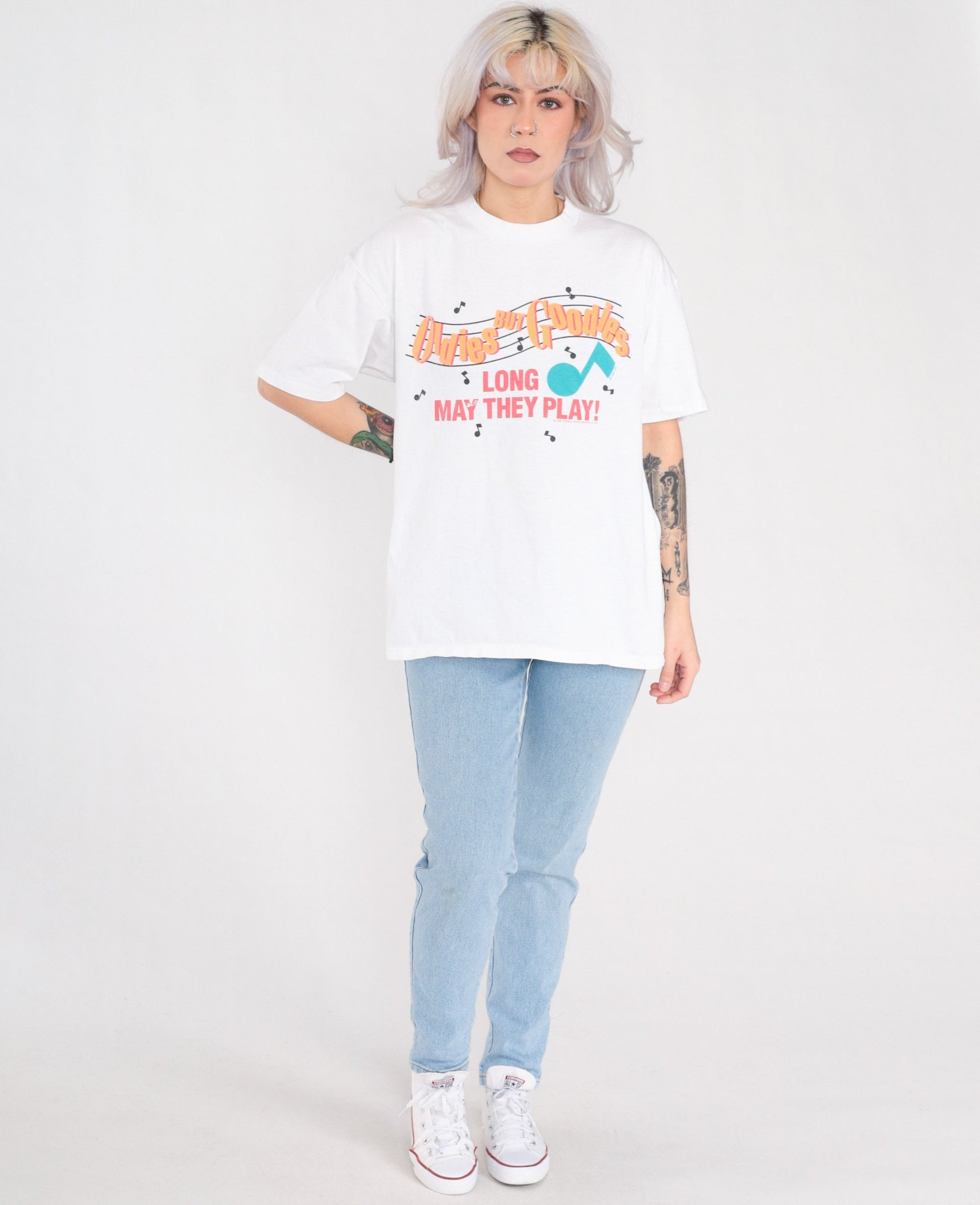 90s Oldies But Goodies Original Sound Record Co Graphic T-Shirt Extra Large