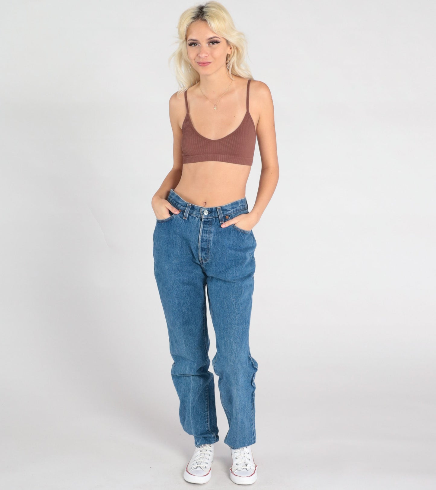 90s Levi's High Rise Relaxed Fit Jeans Blue Denim Small 28