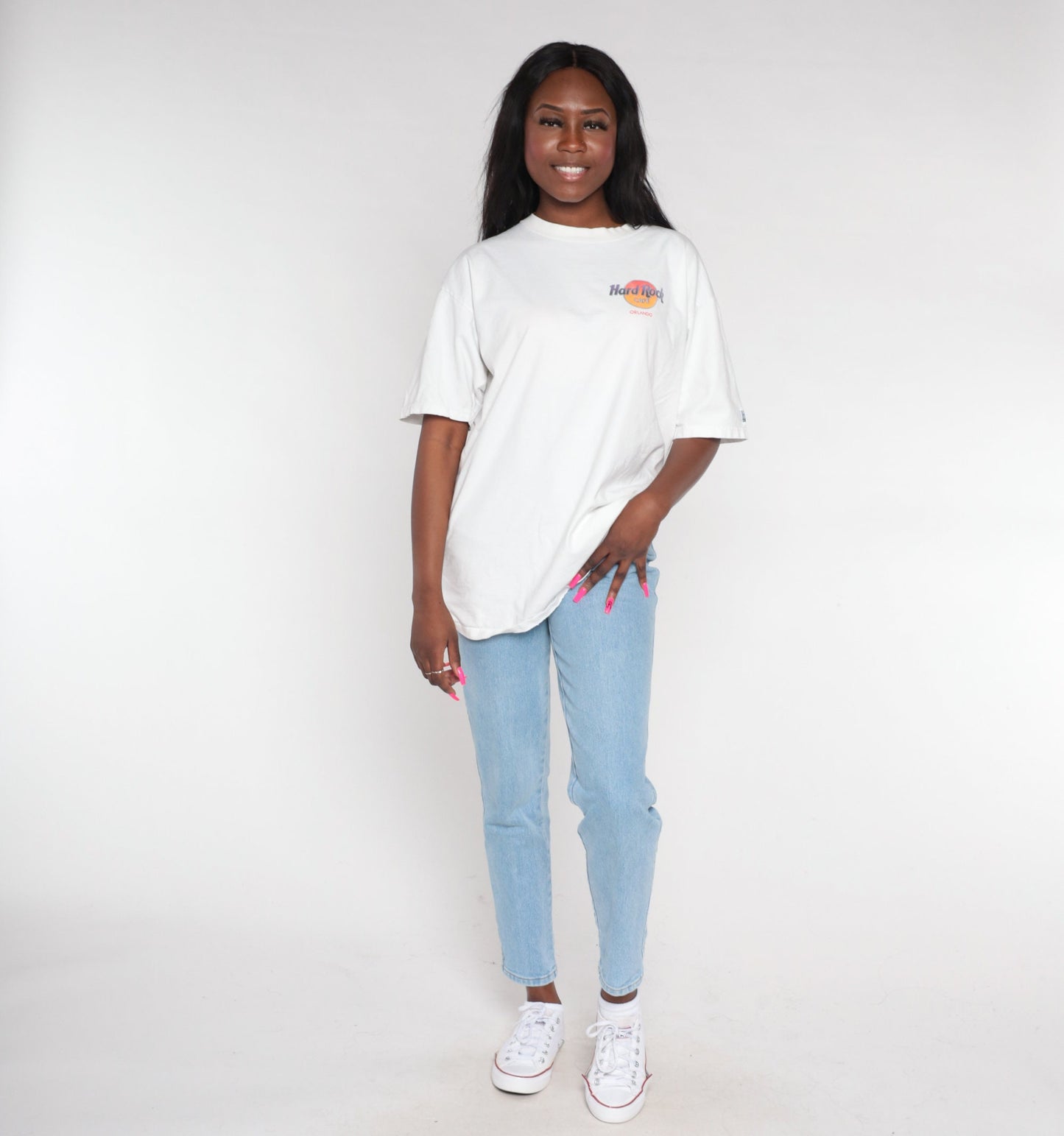 90s Hard Rock Cafe Orlando Graphic T-Shirt Kingdom of Rock and Roll White Extra Large