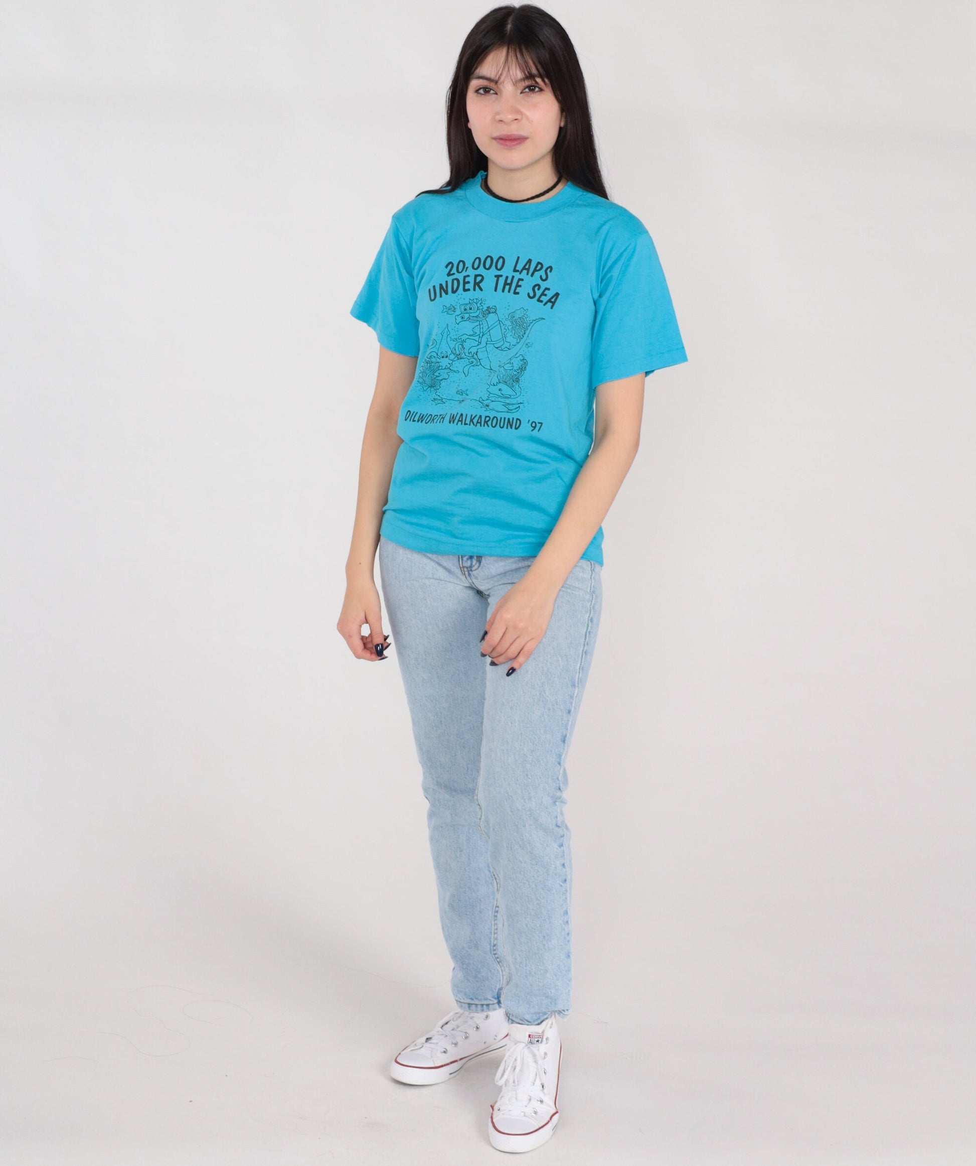 1997 Dilworth Elementary School Walkaround Graphic Tee Blue Dragon Small S