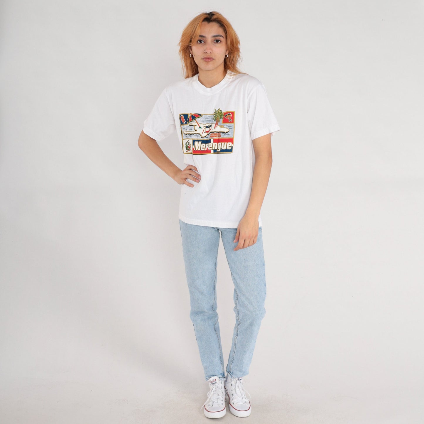 00s Dominican Republic Merengue Music Graphic T-Shirt Cotton Medium