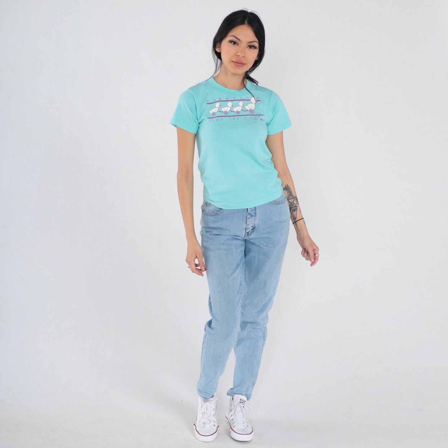 90s Ride The Ducks Branson Missouri Graphic Tee Blue Single Stitch XS