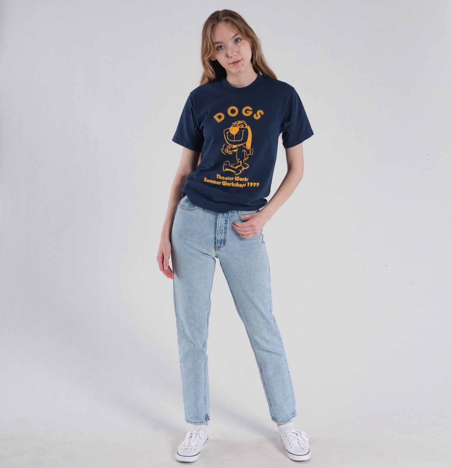 90s Dog's Theaterworks Summer Workshop Graphic Tee Blue XS