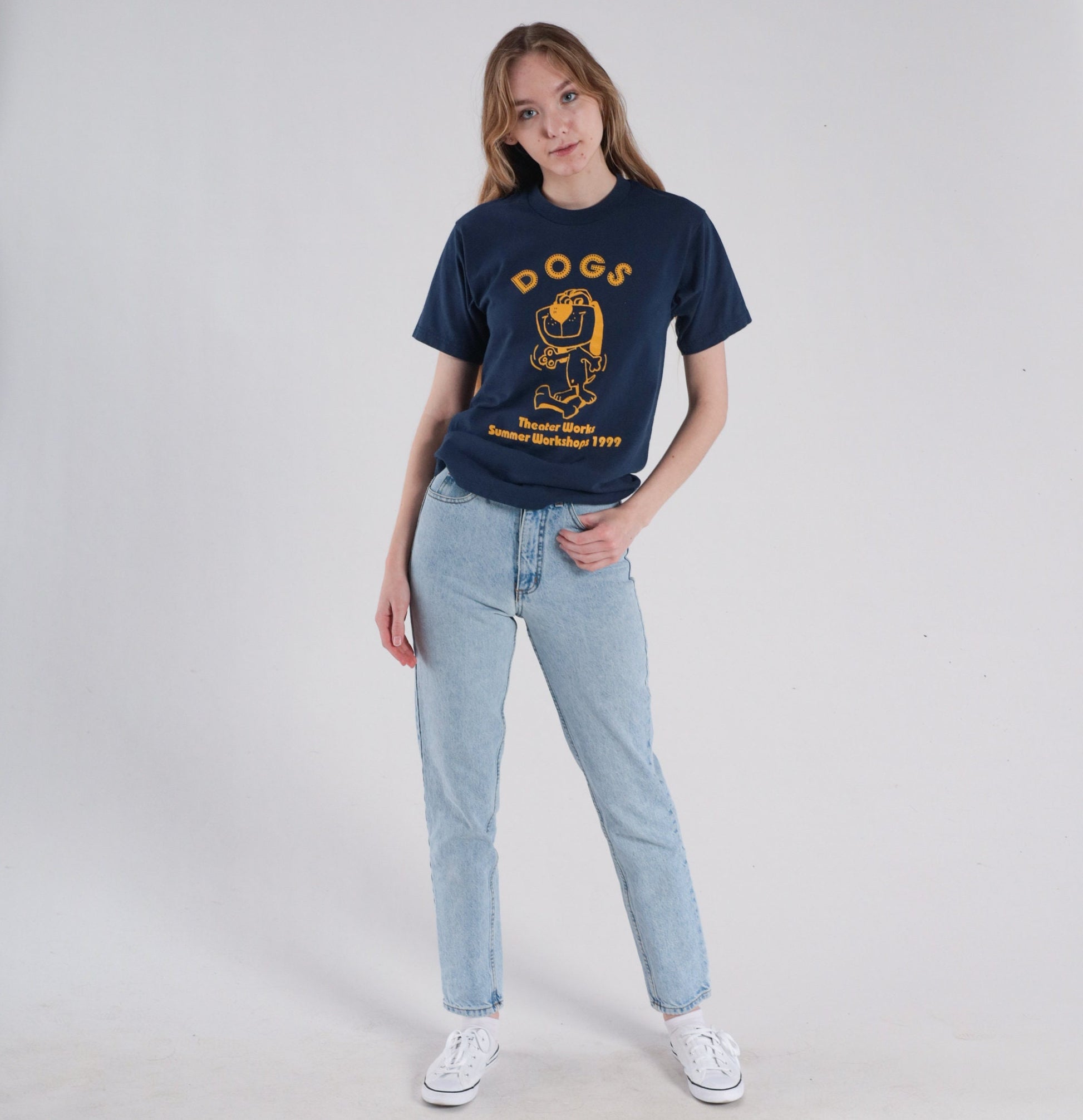90s Dog's Theaterworks Summer Workshop Graphic Tee Blue XS