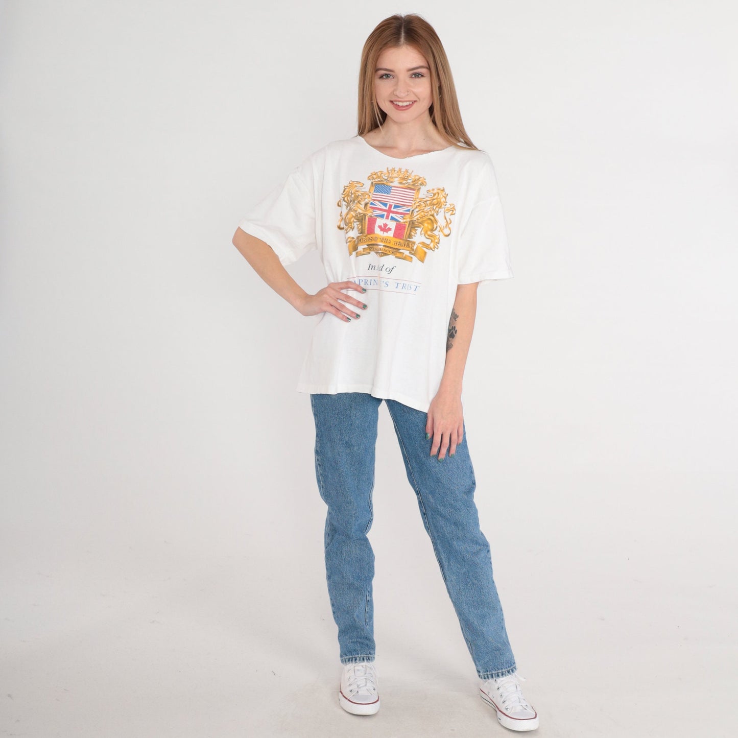 90s Prince's Trust Robes of the Realm Graphic T-Shirt White North America Large L