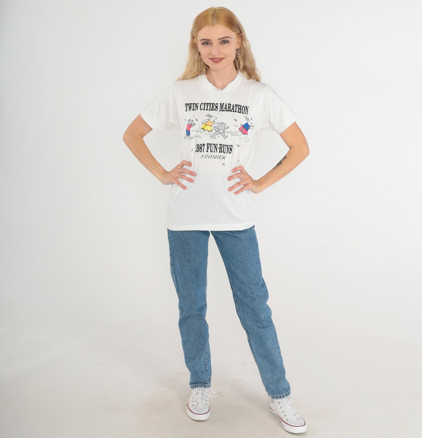 1987 Twin Cities Marathon Minneapolis Graphic T-Shirt XS