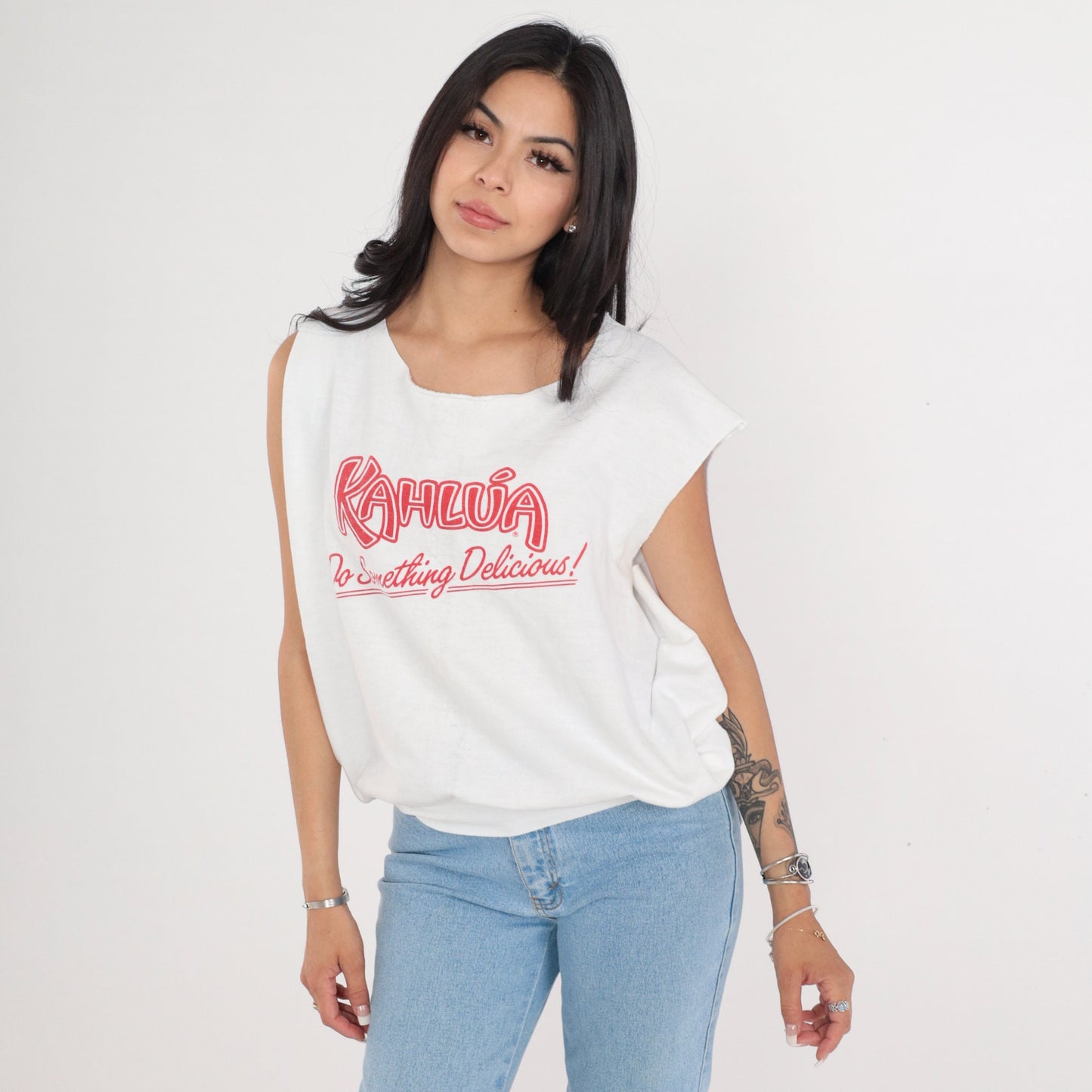 90s Kahlua Graphic Sweatshirt White Crewneck Alcohol Tee Extra Large XL