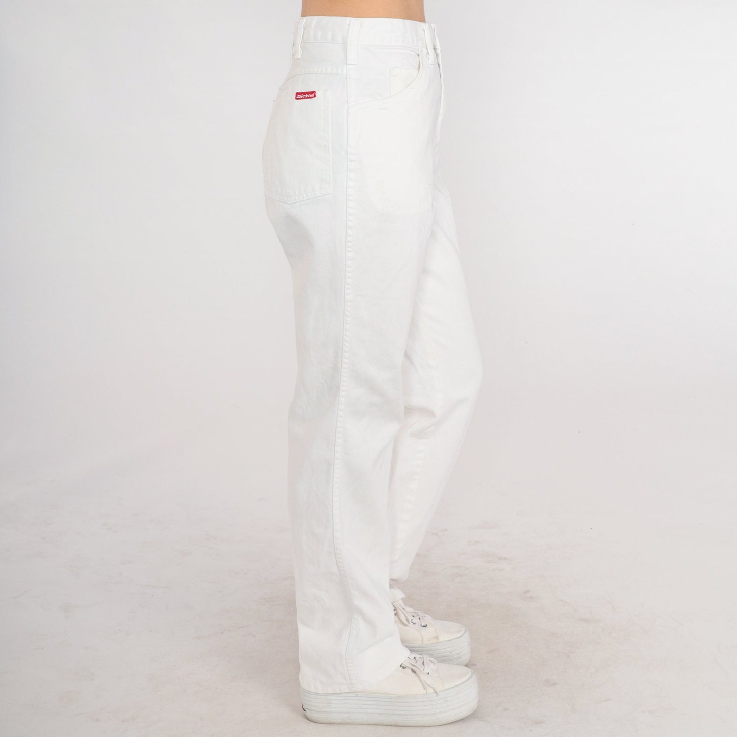 Dickies White Denim High Rise Straight Leg Jeans 00s Workwear Extra Large