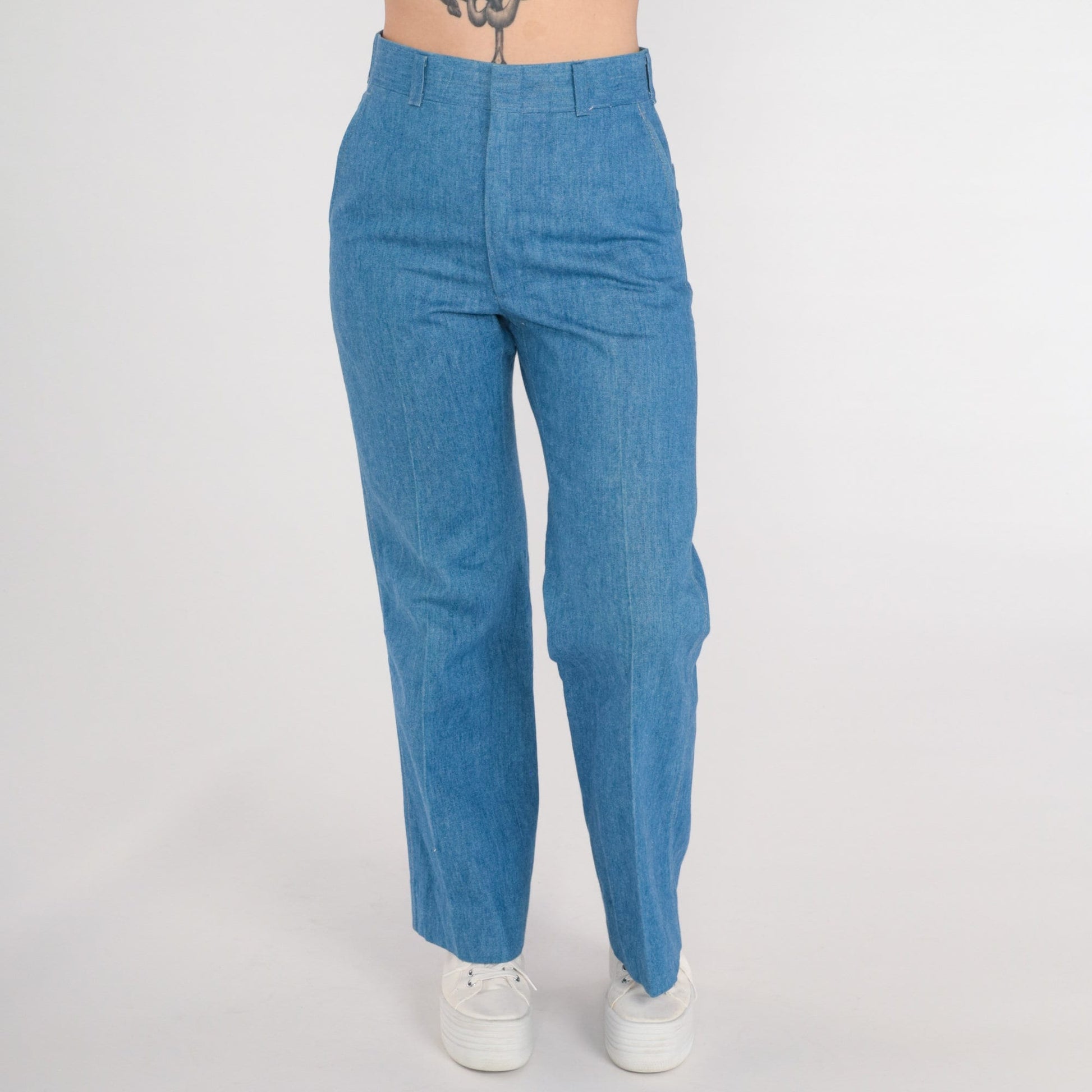 70s Haggar High Waist Straight Leg Jeans Blue Denim Small