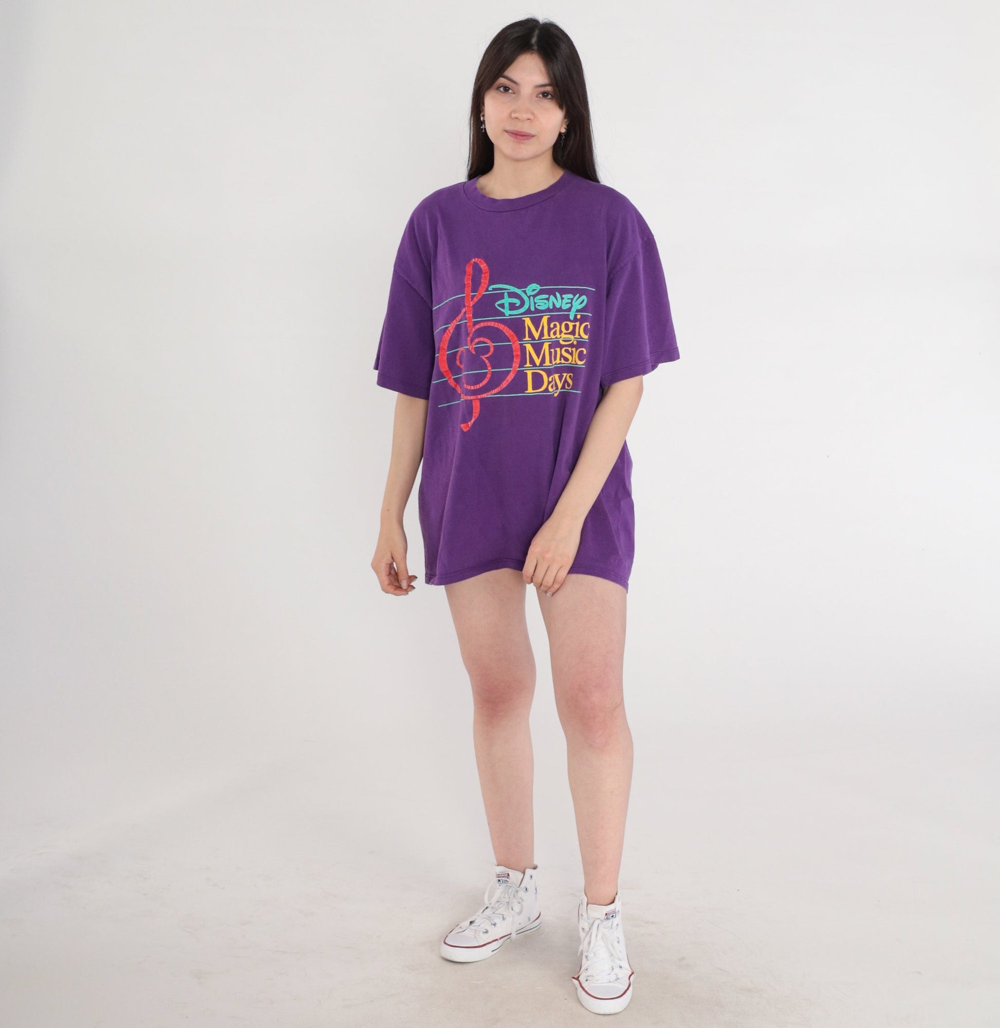 90s Disney Magic Music Days T Shirt Purple Graphic Cotton Extra Large XL