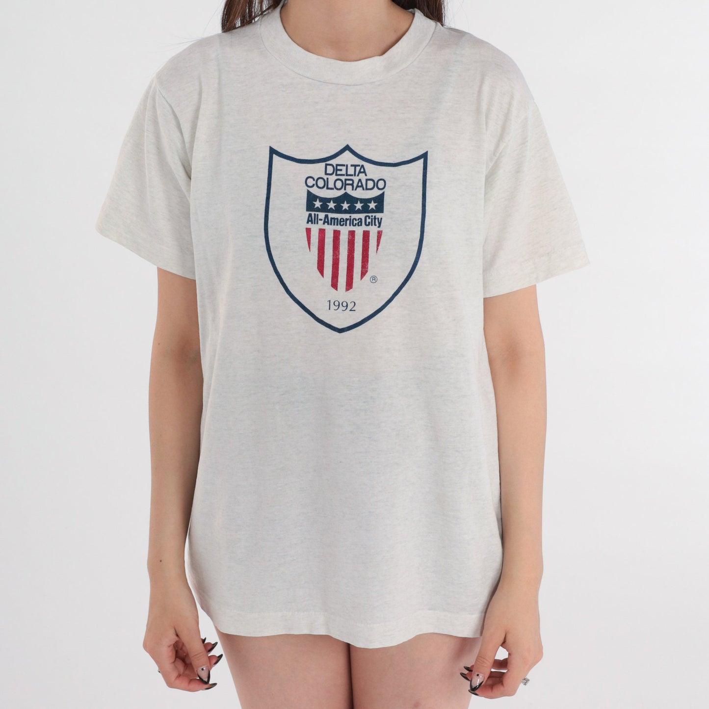 80s Delta Colorado All-America City Graphic T-Shirt Screen Stars Large