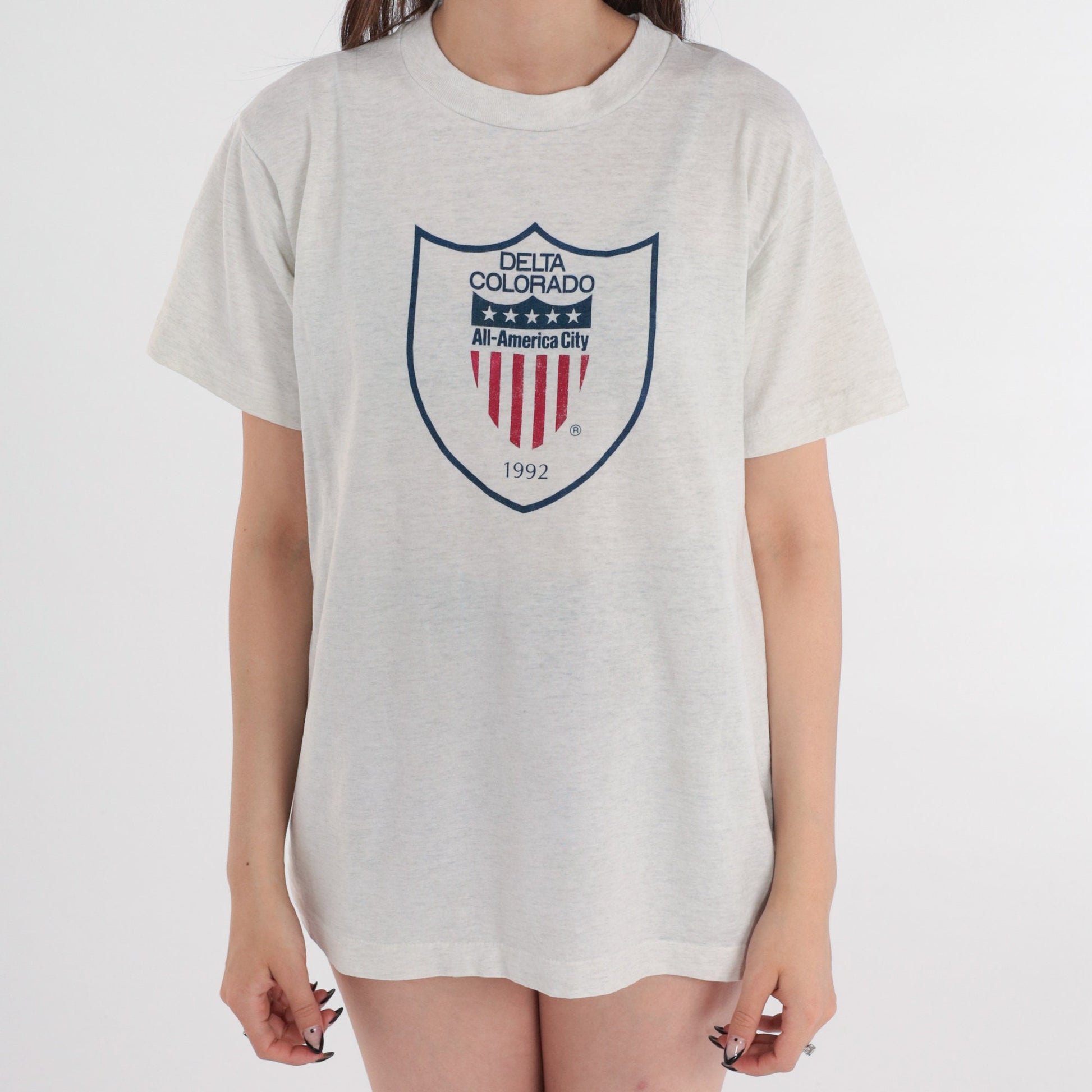 80s Delta Colorado All-America City Graphic T-Shirt Screen Stars Large