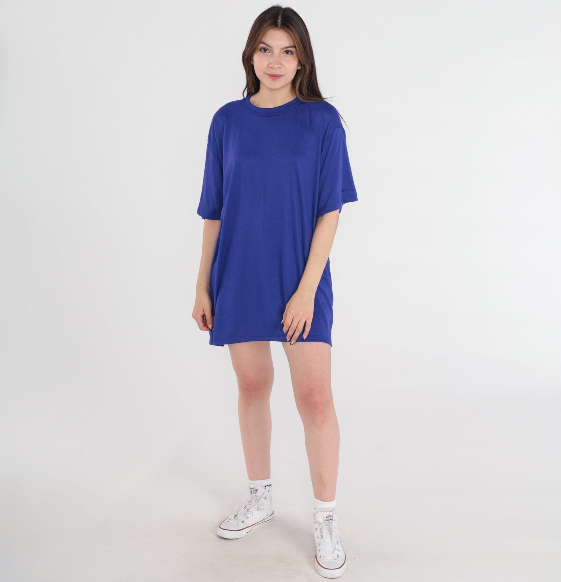 Y2K Duofold Indigo Blue T-Shirt Crewneck Short Sleeve Extra Large XXL