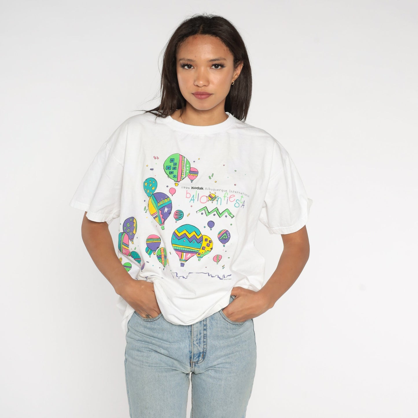 1998 Albuquerque International Balloon Fiesta Graphic Tee Cotton Large