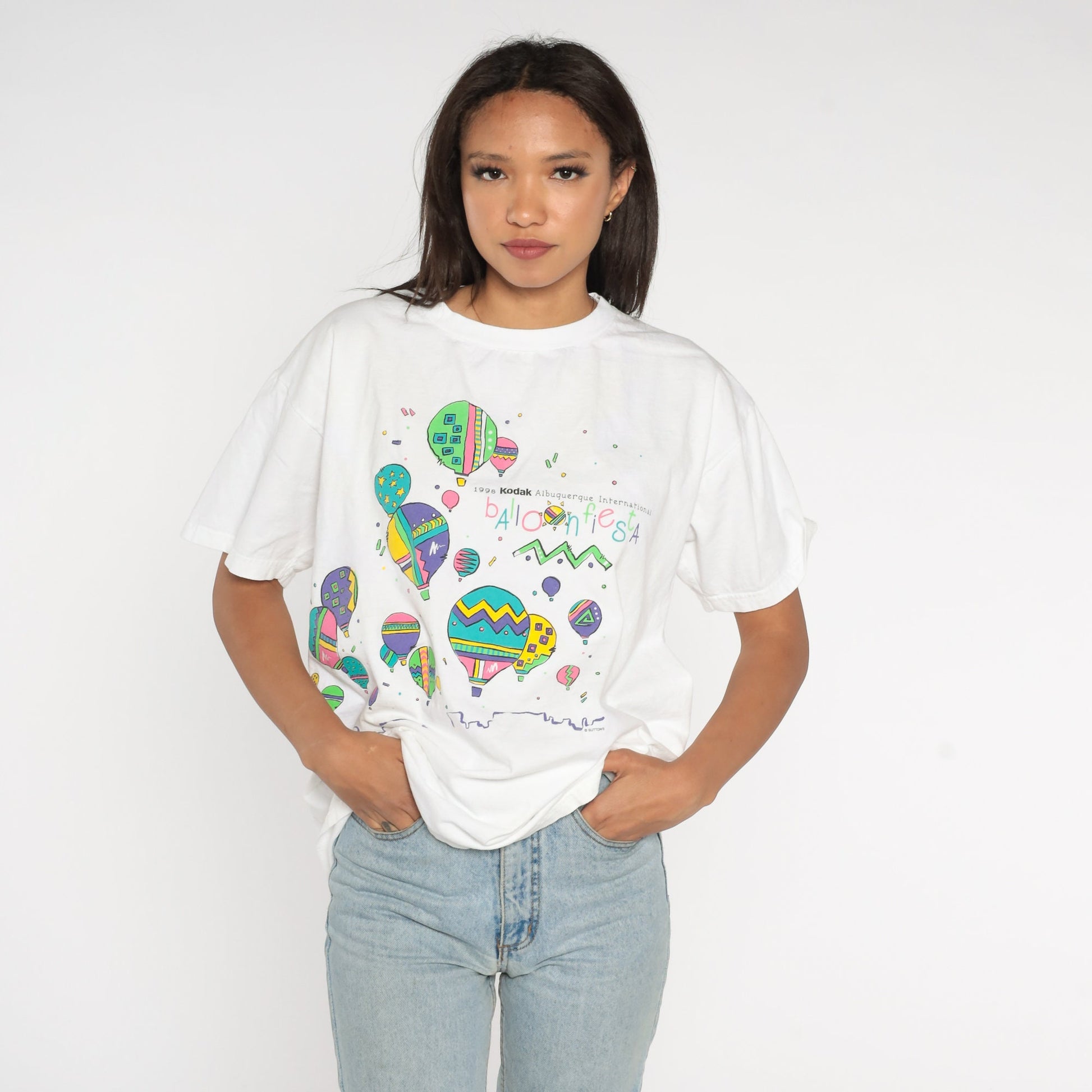 1998 Albuquerque International Balloon Fiesta Graphic Tee Cotton Large
