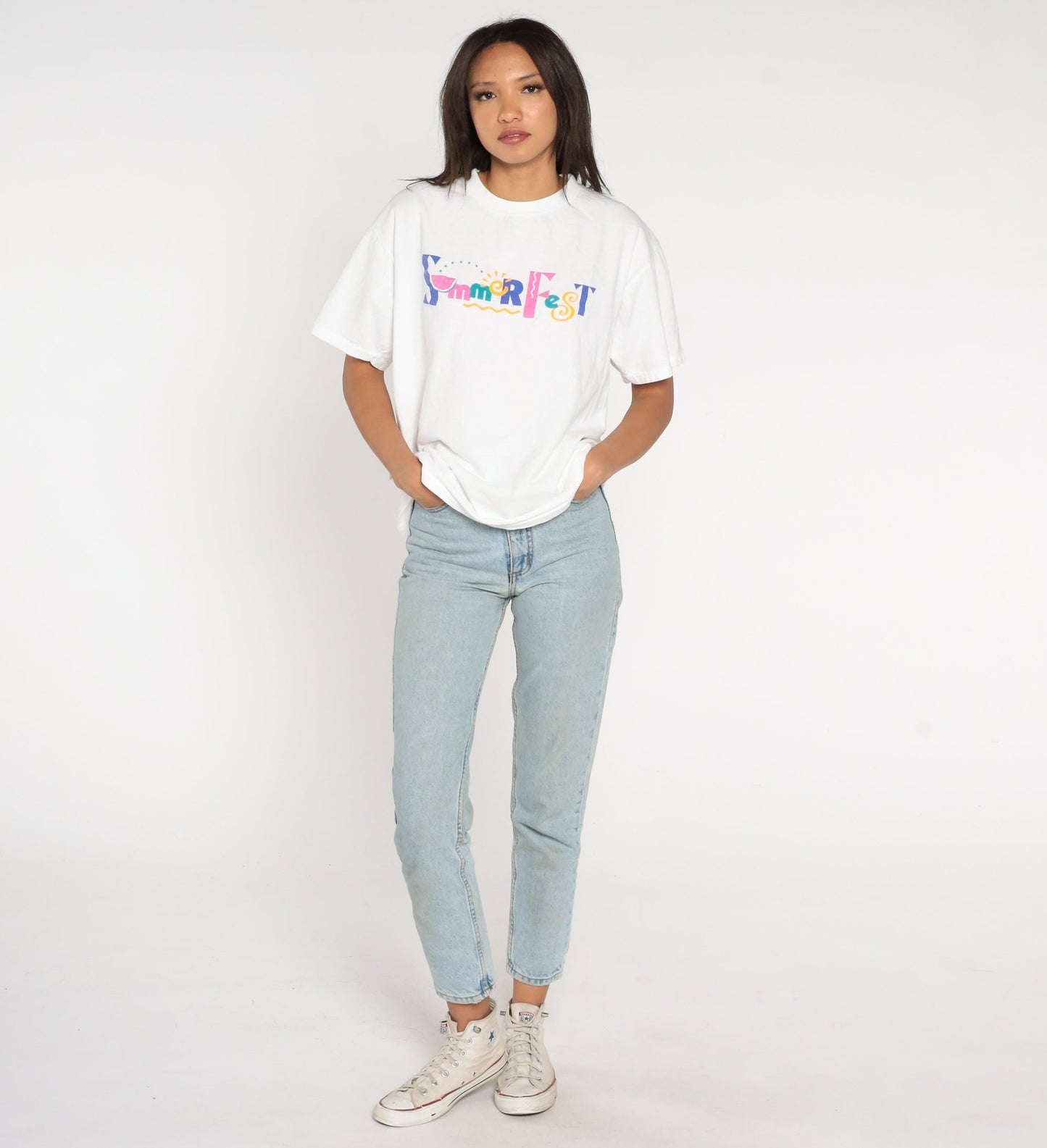 90s Summerfest Milwaukee Music Festival Graphic Tee White Cotton Large L