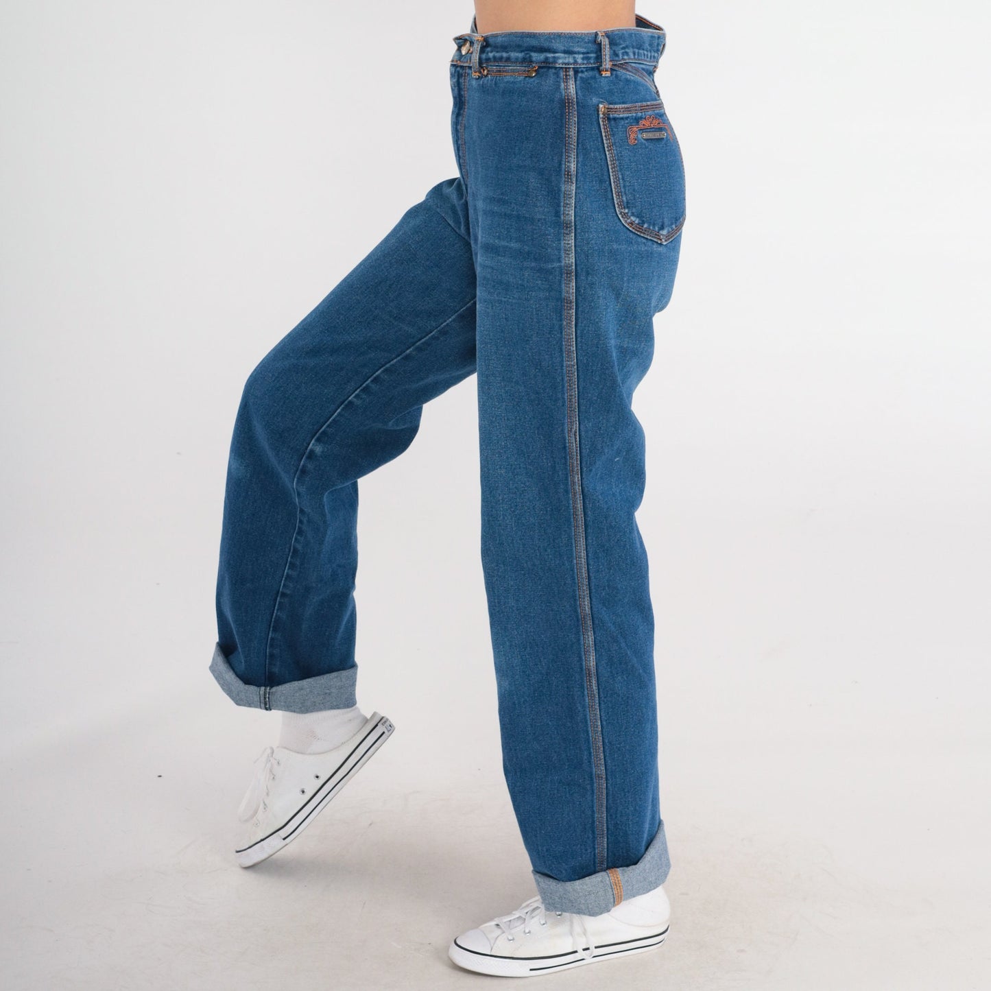 80s Brittana High Rise Boot Cut Jeans Blue Denim Small