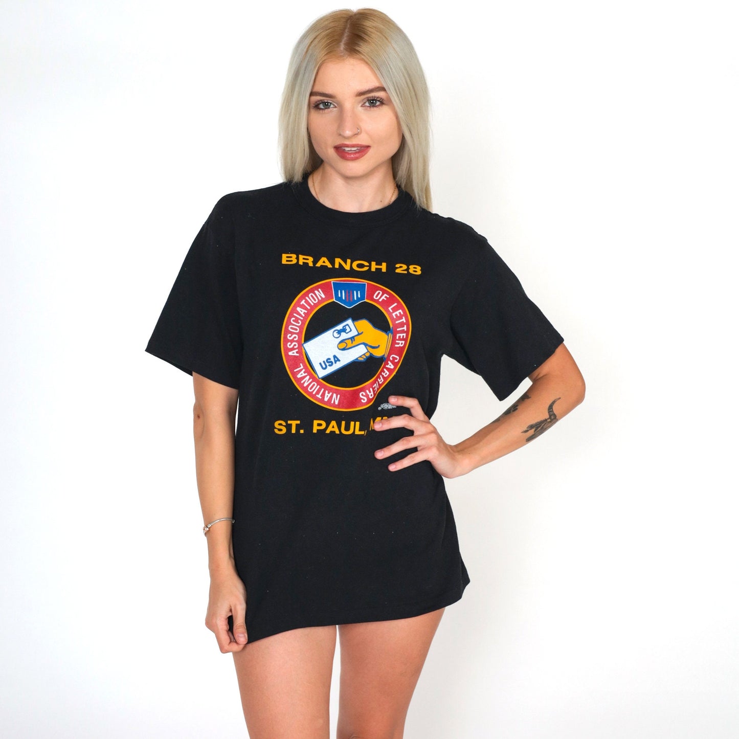 80s NALC National Association Letter Carriers Graphic T-Shirt St. Paul Minnesota Small