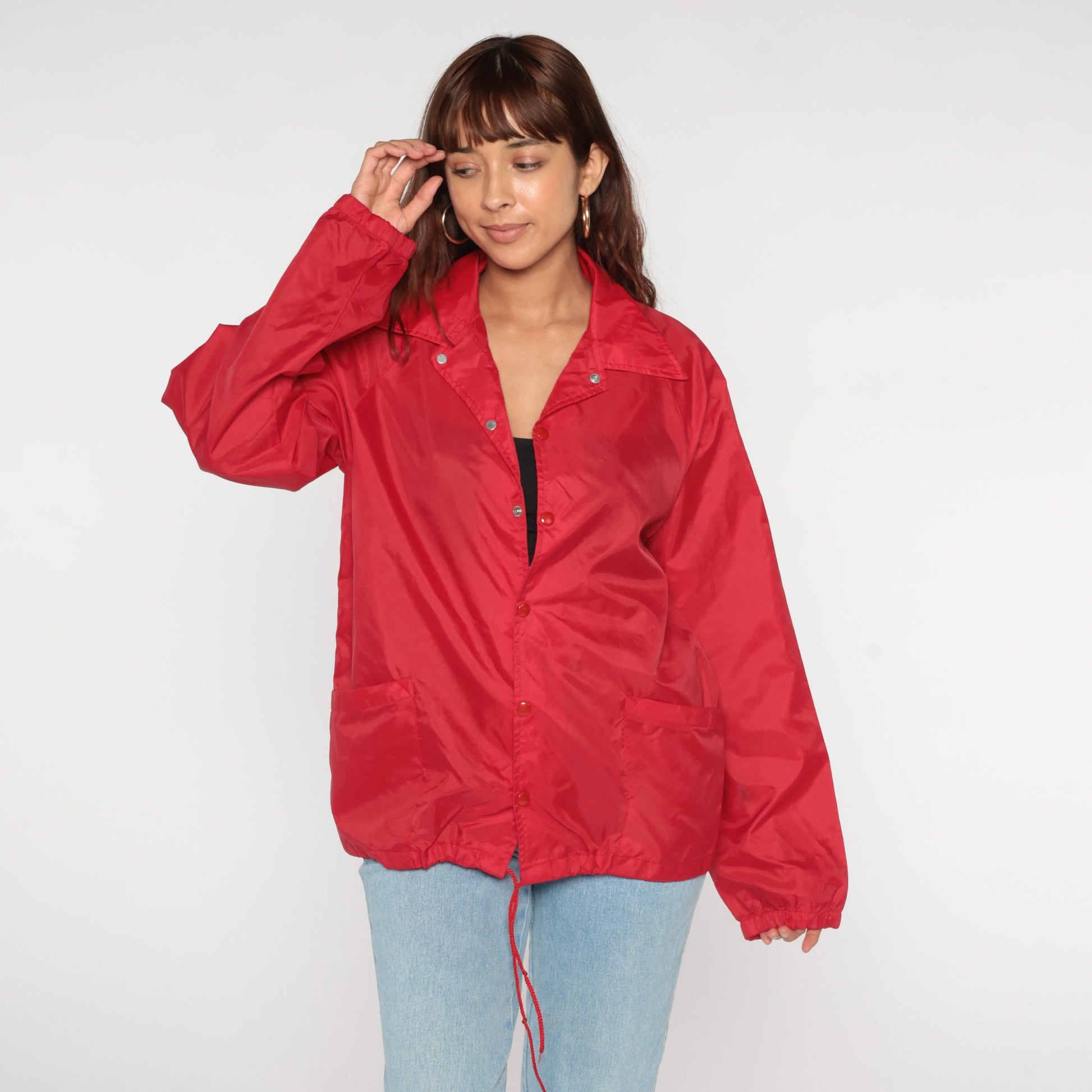 70s Auburn Sportswear Casino Windbreaker Red Sam's Town Gold River Laughlin Nevada Medium