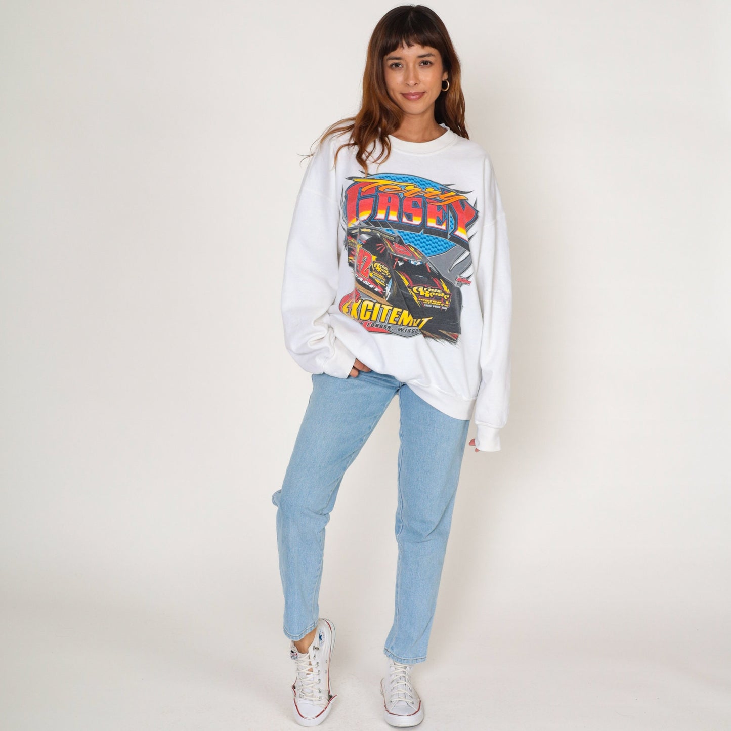 90s Terry Casey Mr Excitement Racing Sweatshirt Graphic Crewneck Extra Large