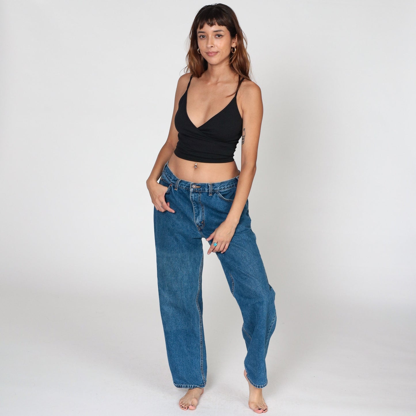 Levi's Y2K High-Waist Straight Leg Jeans Blue Denim 36x30