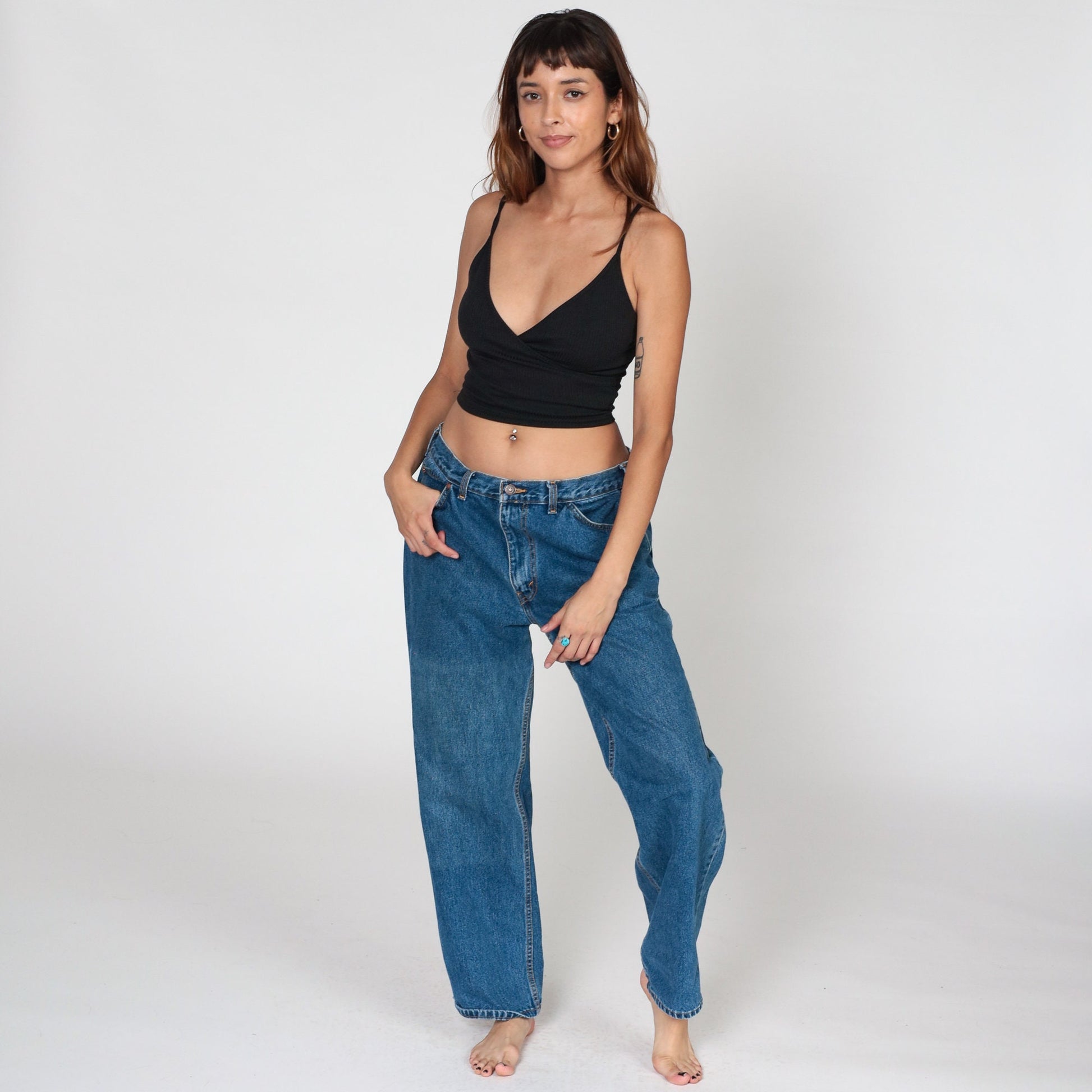 Levi's Y2K High-Waist Straight Leg Jeans Blue Denim 36x30