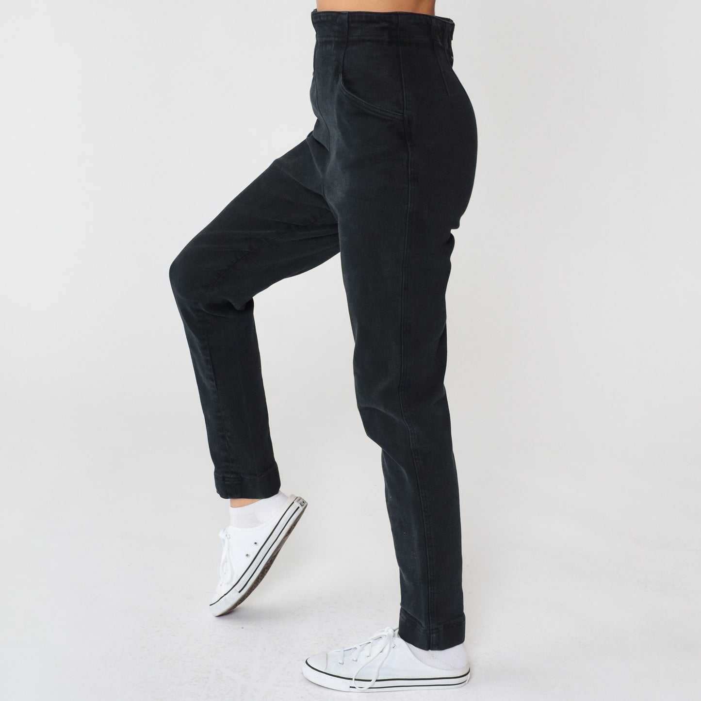 90s Black High Waisted Jeggings Slim Fit Denim Spandex Small S